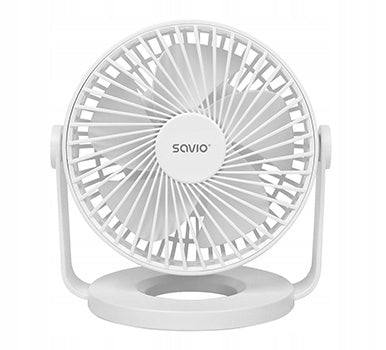 DESK FAN QUIET WIRELESS FAN SAVIO AD01 4 USB TYPC MODES Dominant color white