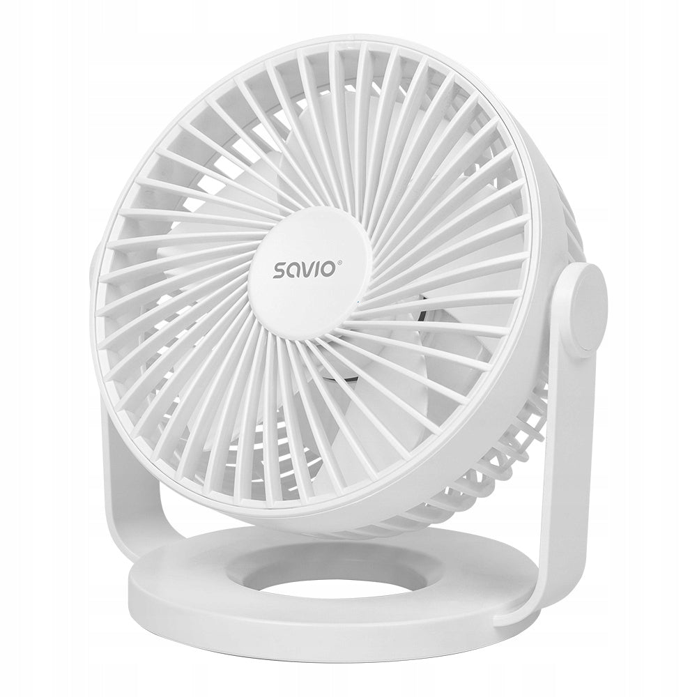 DESK FAN QUIET WIRELESS FAN SAVIO AD01 4 USB TYPC MODES Power supply rechargeable battery
