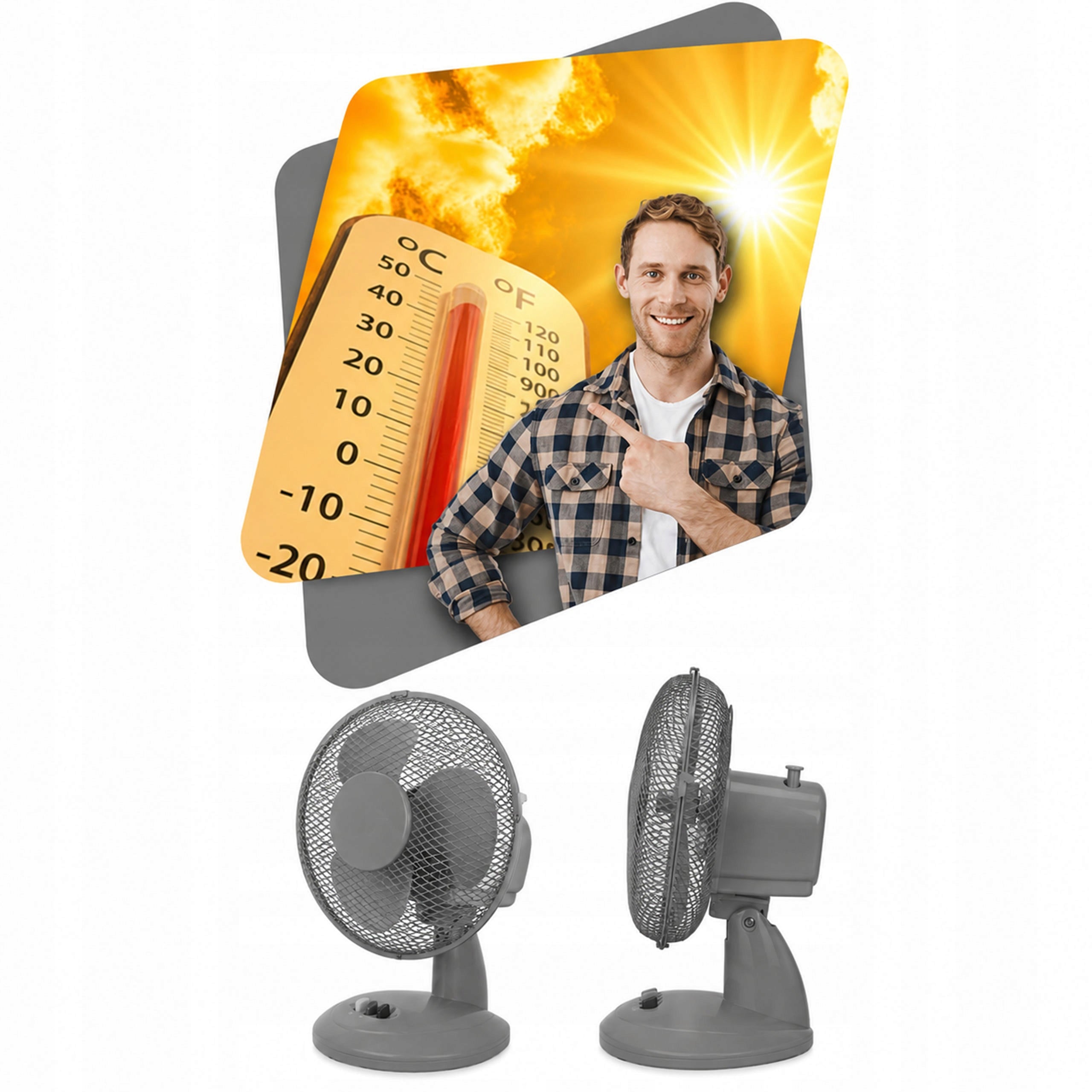 DESK FAN STANDING WINDMILL QUIET STRONG BLACK PROPELLER DIAMETER 23cm Manufacturer code wentylator biurkowy wiatrak biurkowy stojący
