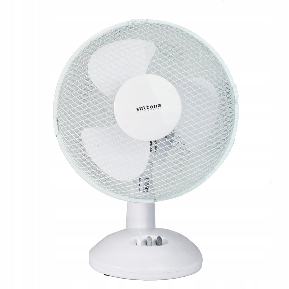 DESK FAN STANDING WINDMILL QUIET STRONG WHITE PROPELLER DIAMETER 23cm Brand Volteno
