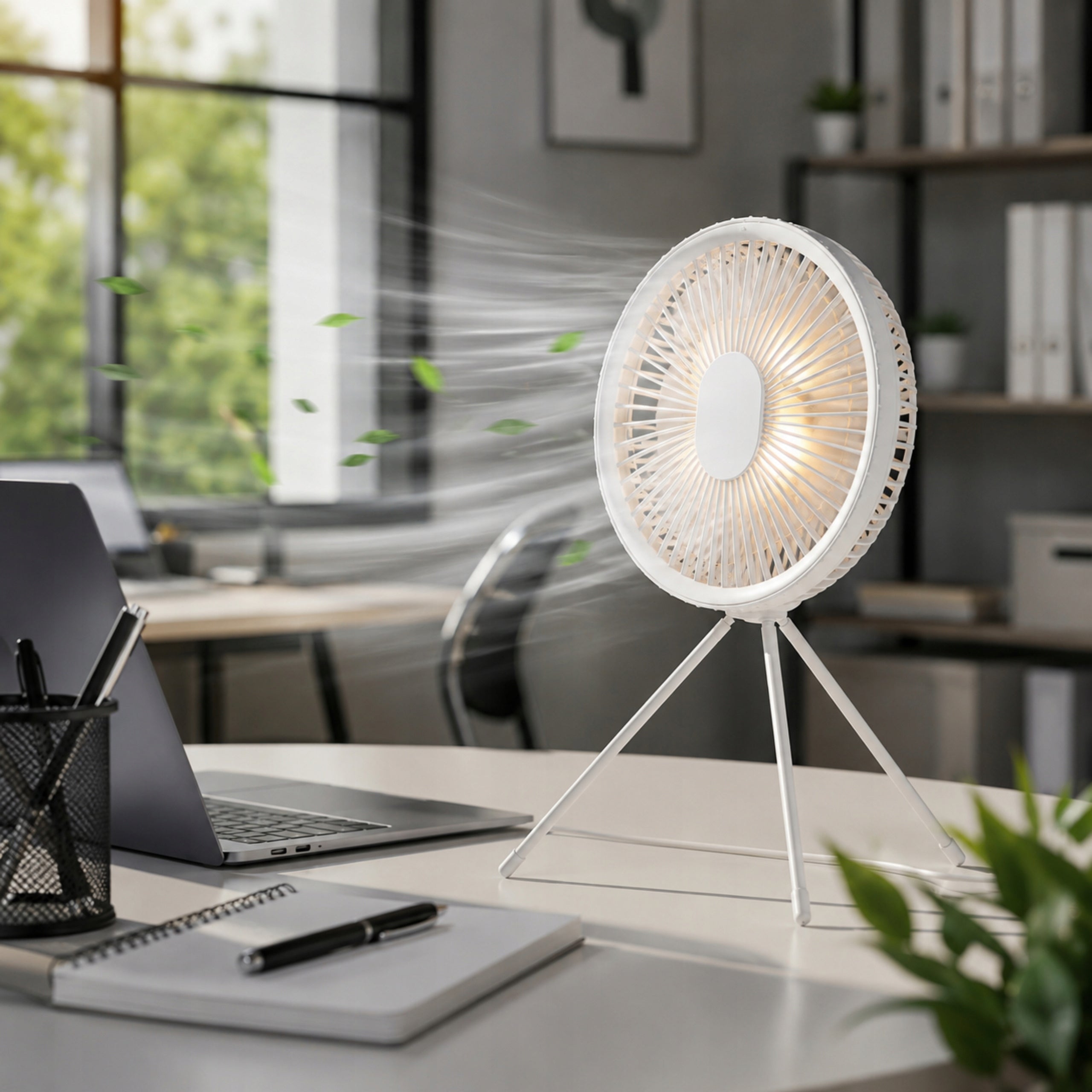 DESK FAN WIRELESS FAN USB REMOTE CONTROL CORDLESS QUIET LED Manufacturer code Wentylator Biurkowy Cichy Bezprzewodowy