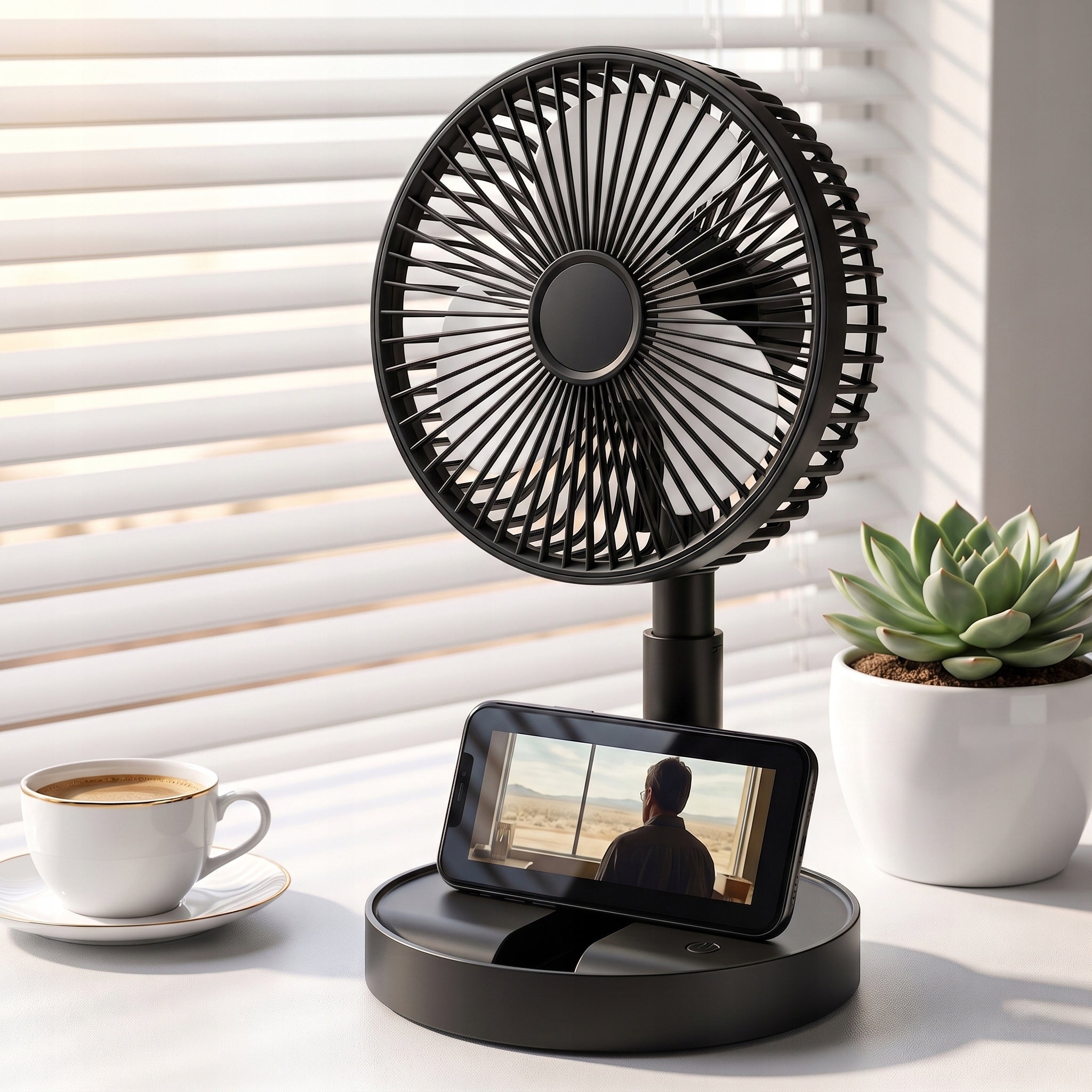 DESK FAN WIRELESS FOLDING TELESCOPIC 3 MODES BATTERY EAN (GTIN) 5903726648547