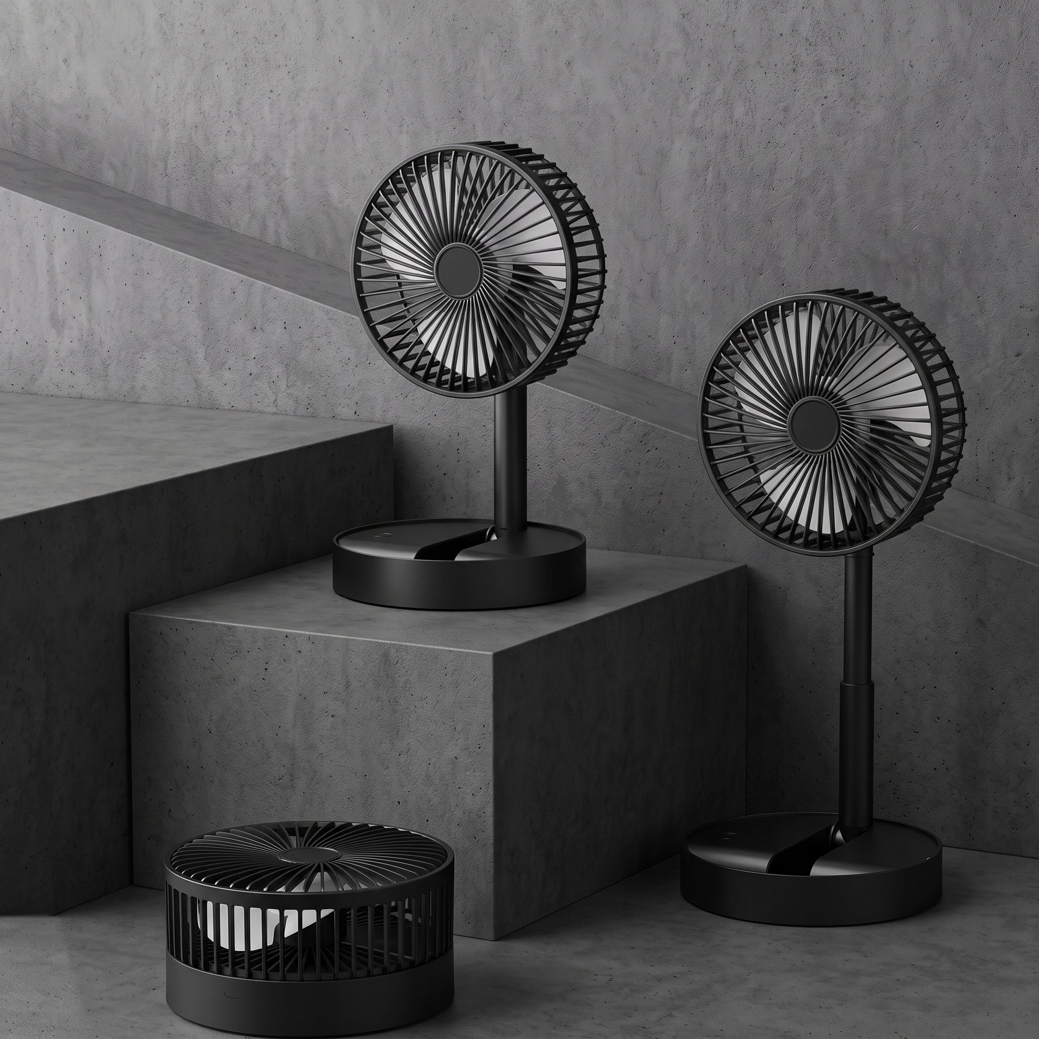 DESK FAN WIRELESS FOLDING TELESCOPIC 3 MODES BATTERY Manufacturer code DCF-2010-BK