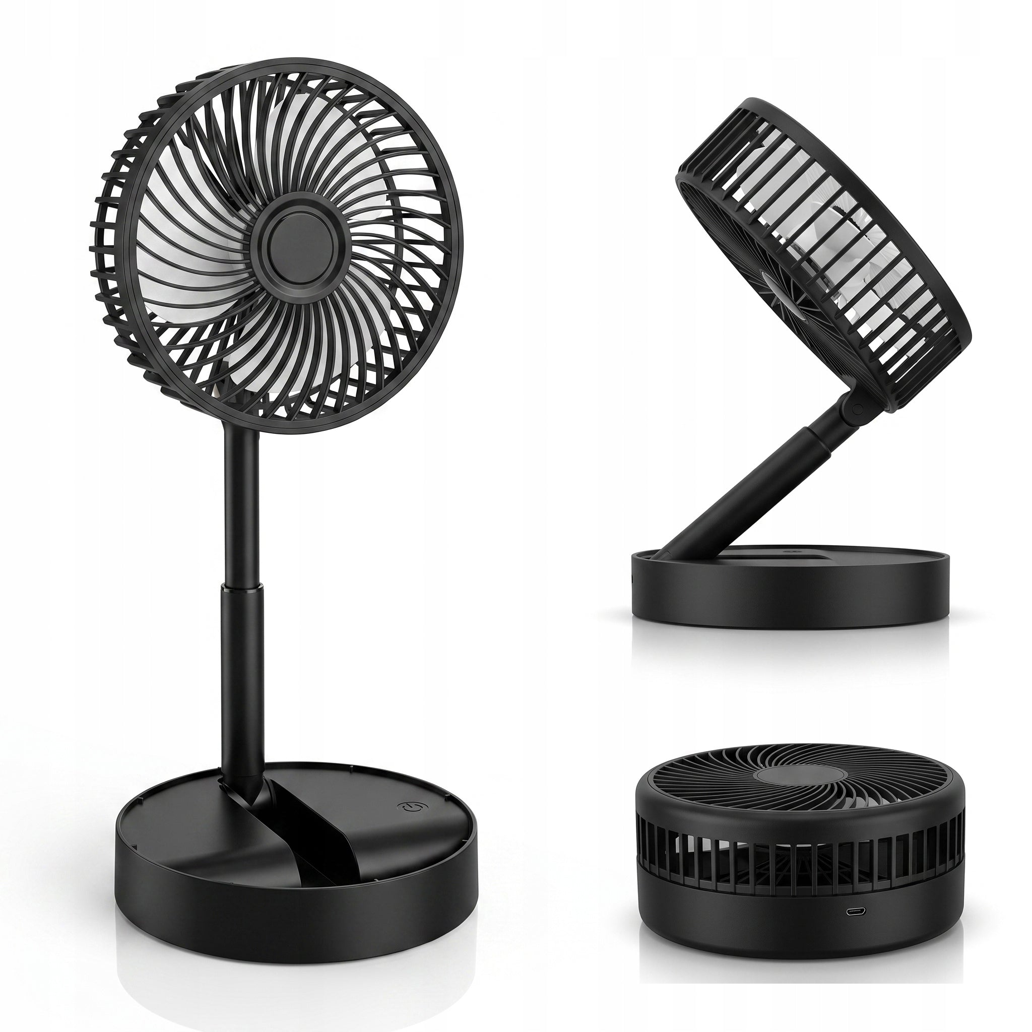 DESK FAN WIRELESS FOLDING TELESCOPIC 3 MODES BATTERY
