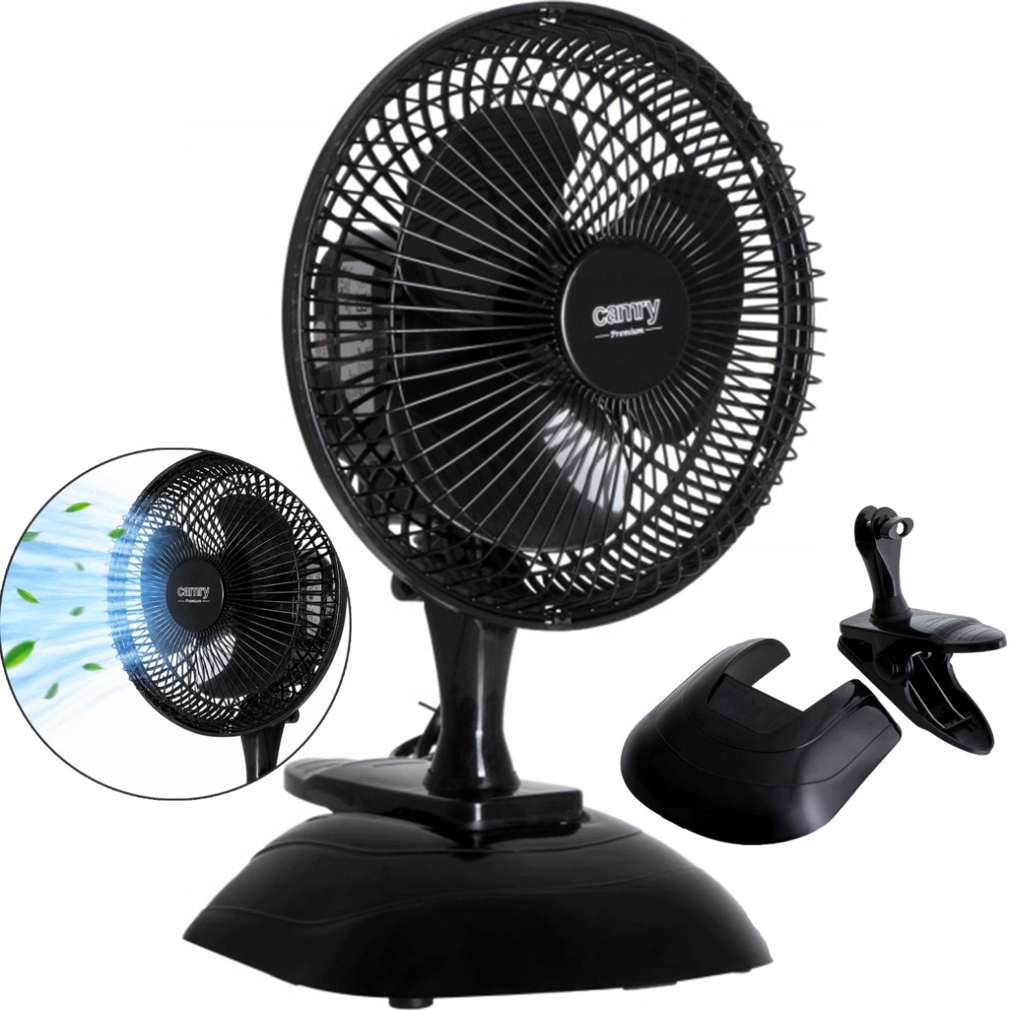 DESK FAN WITH CLIP CAMRY CR 7340 AND BASE BLACK SMALL 15cm