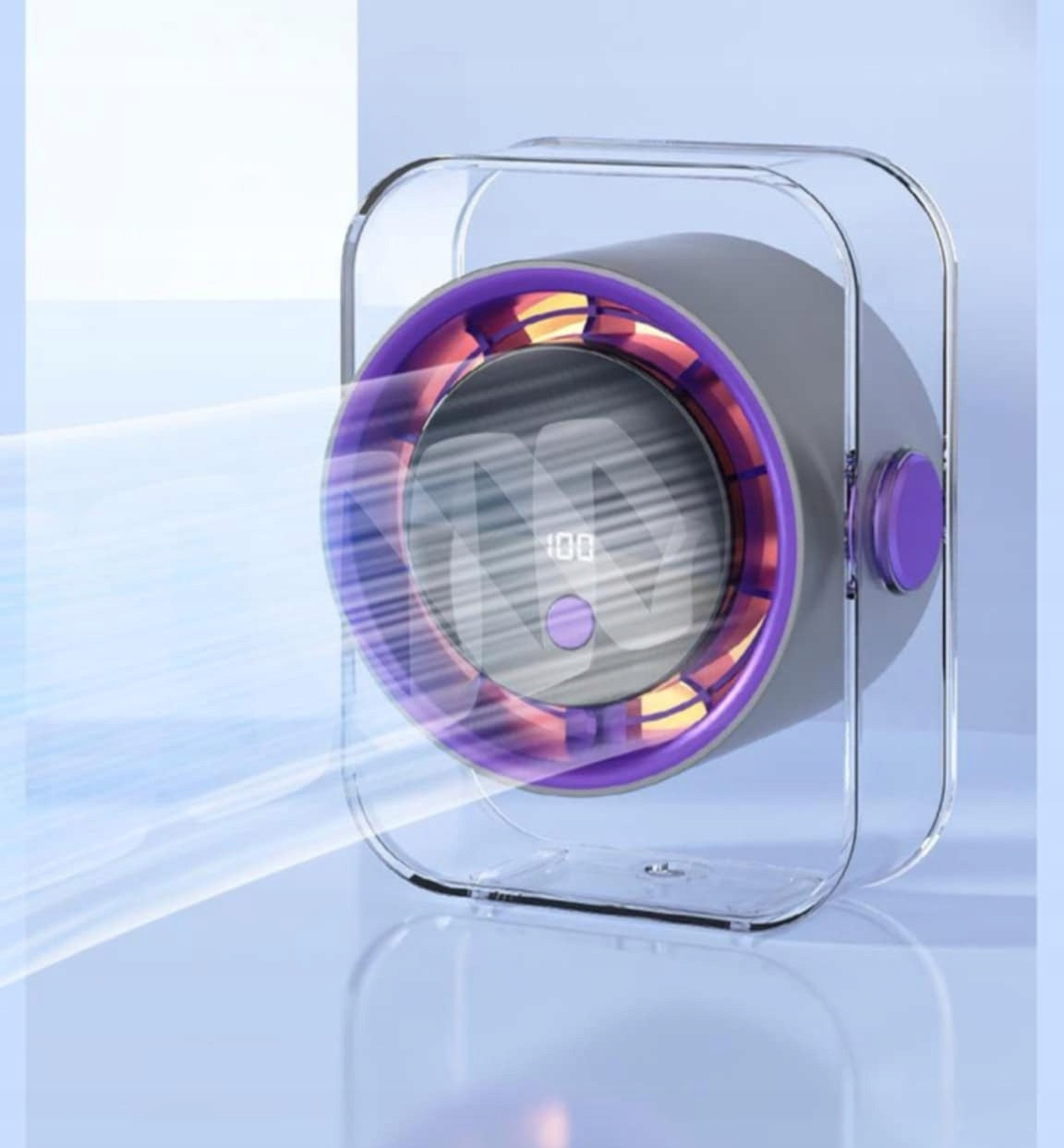 DESK FAN WITH LED LIGHTING FOR DESK RECHARGEABLE USB QUIET POWERFUL Manufacturer code FS-24