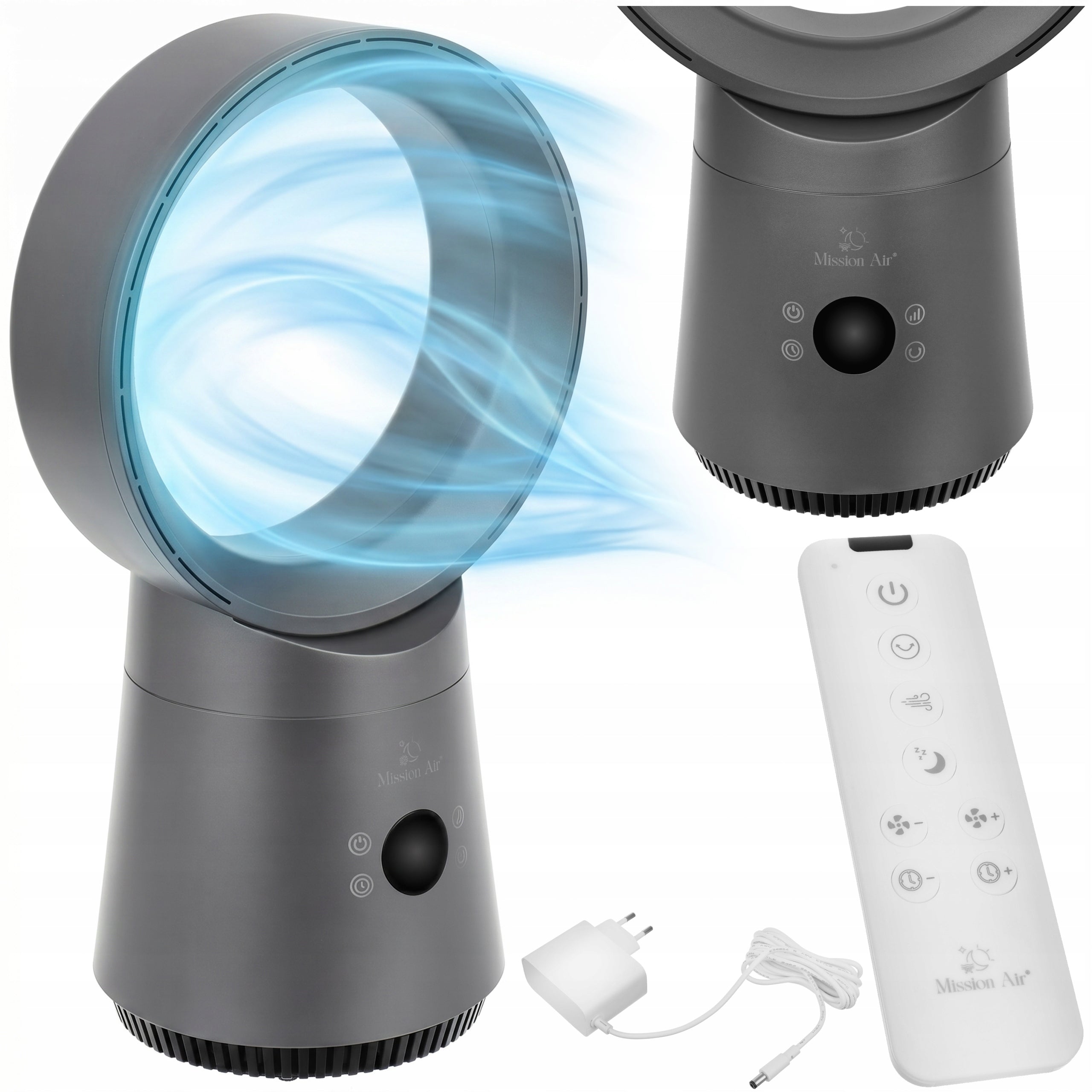 DESK FAN small fan QUIET circulator bladeless oscillation
