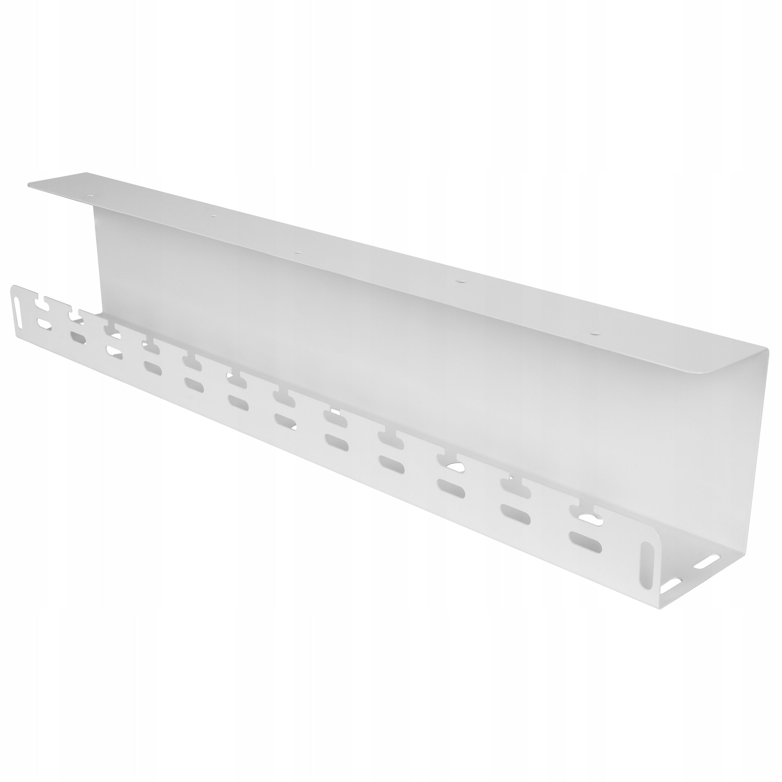 DESK HOLDER TABLETOP UNDER DESK ORGANIZER FOR CABLES GRILLE WHITE Color white