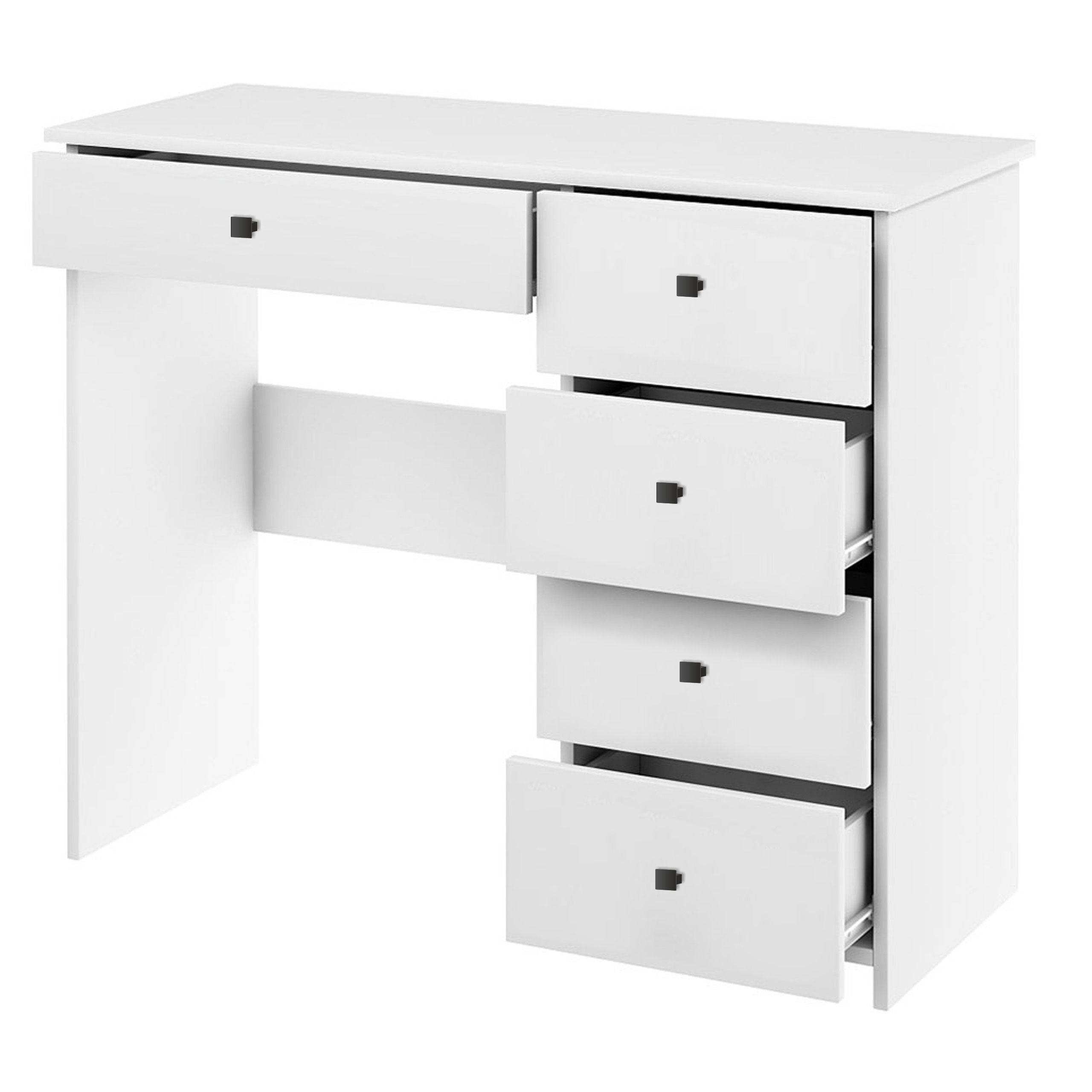 DESK V WHITE CONSOLE TABLE WITH DRAWERS EAN (GTIN) 5906079902793