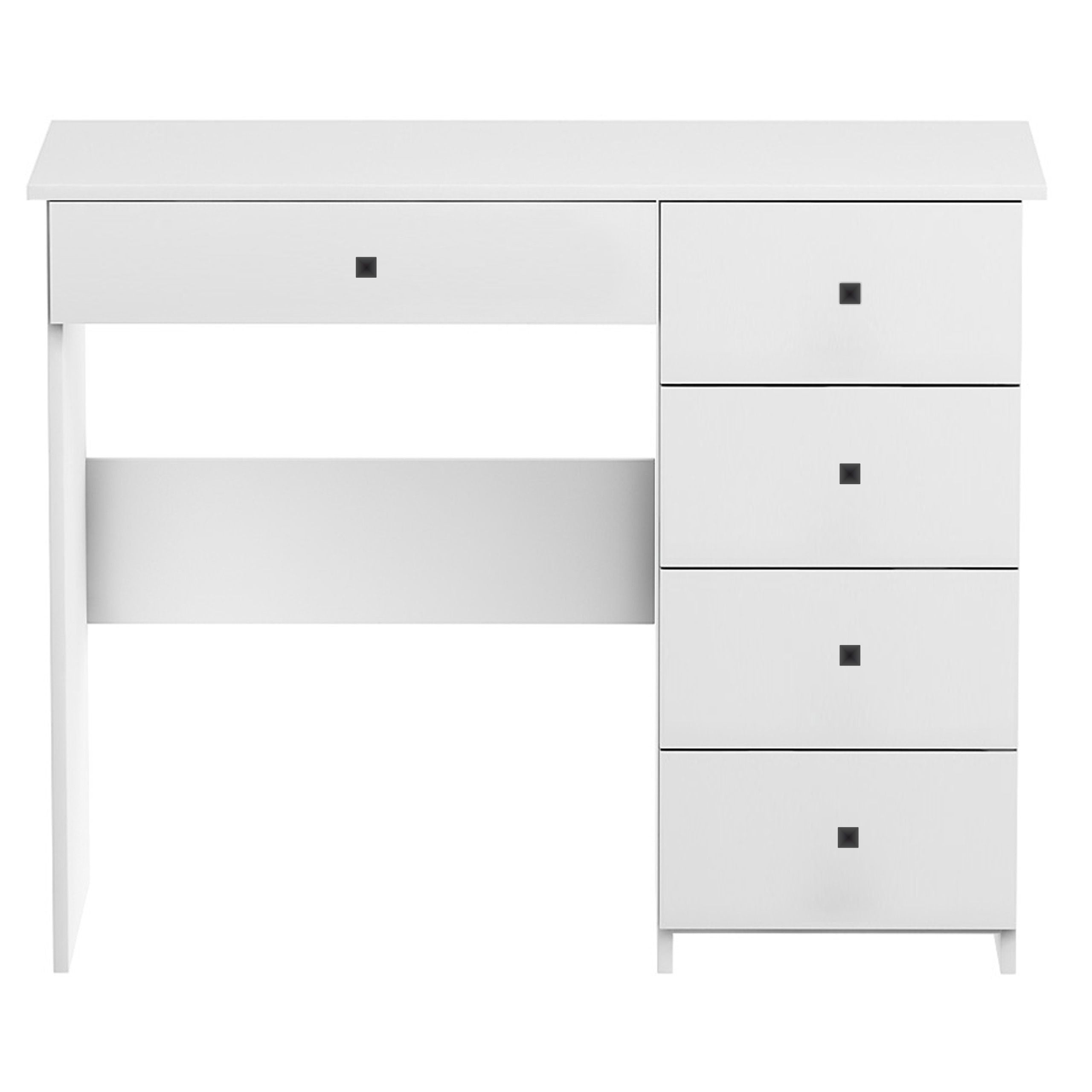 DESK V WHITE CONSOLE TABLE WITH DRAWERS