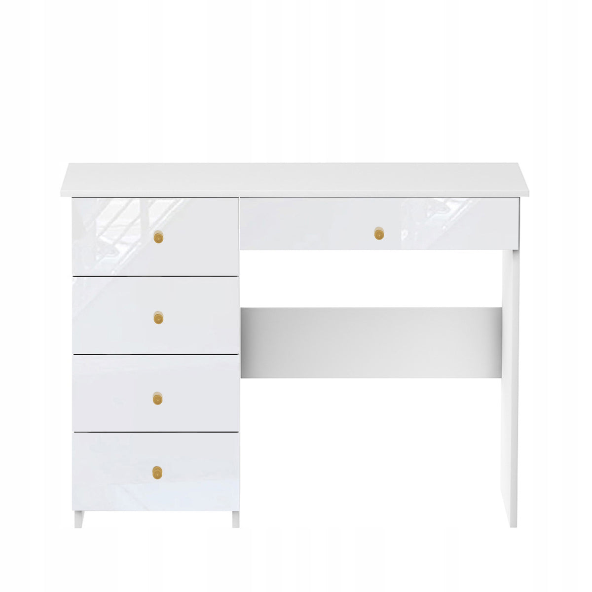 DESK V WITH DRAWERS CHILDREN'S SCHOOL COMPUTER WHITE GLOSS EAN (GTIN) 5906079811354