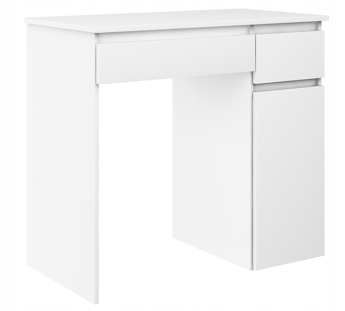 DESK WHITE WITH DRAWERS MEGAN RIGHT LEFT HANDLELESS 88X73X35 CM
