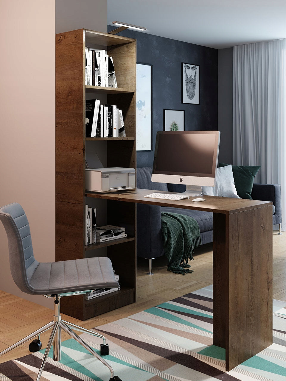 DESK with bookcase PAVLO - Desk for office TABLE Brand Mirjan