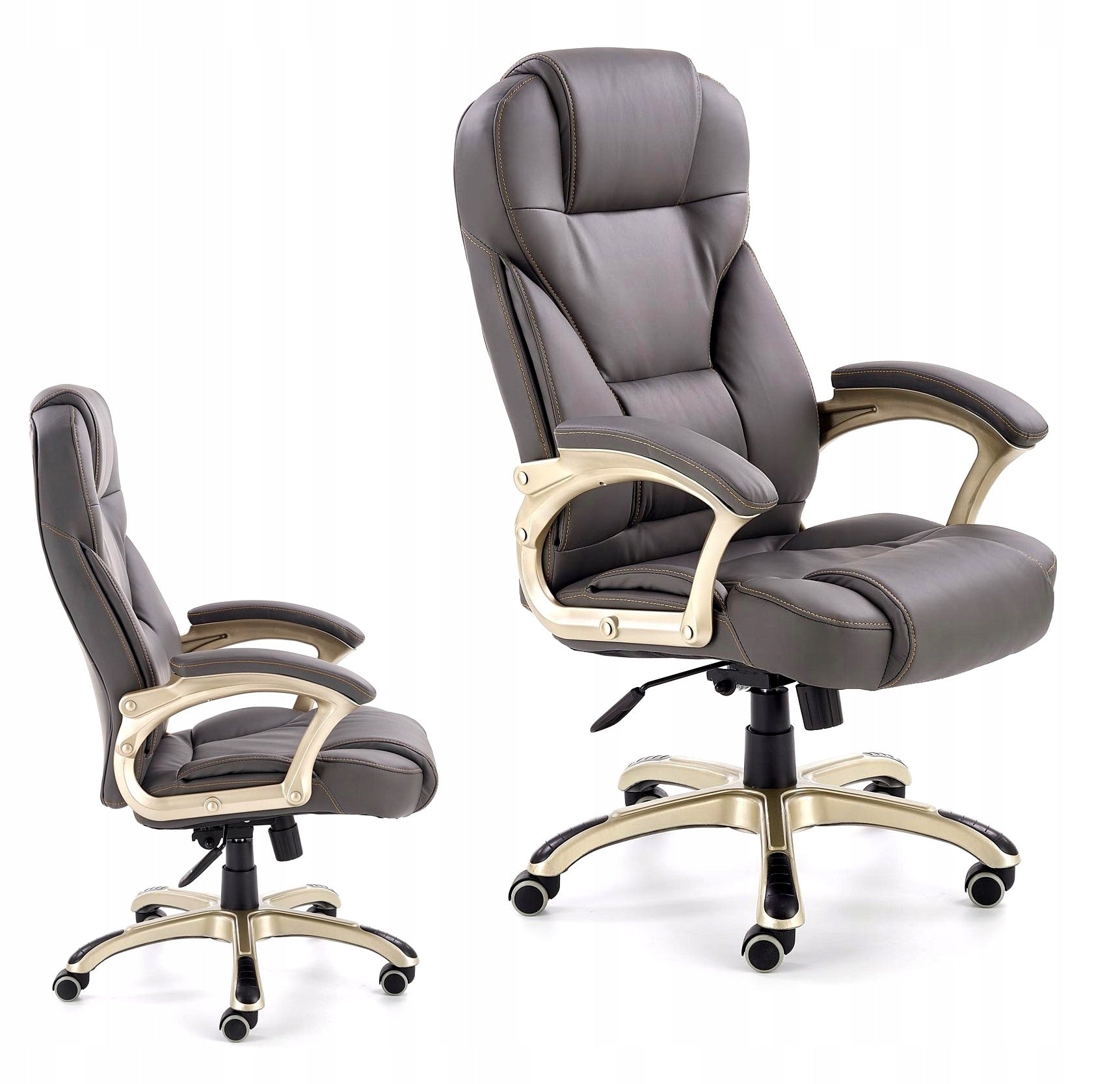 DESMOND SWIVEL CHAIR, ASH, ECO LEATHER