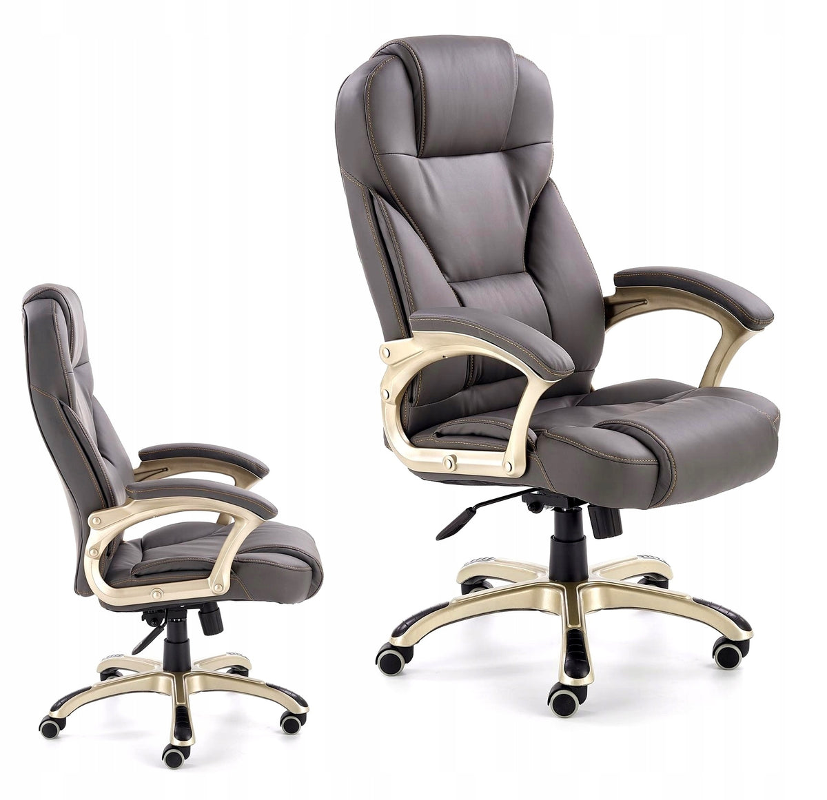 DESMOND SWIVEL CHAIR, ASH, ECO LEATHER