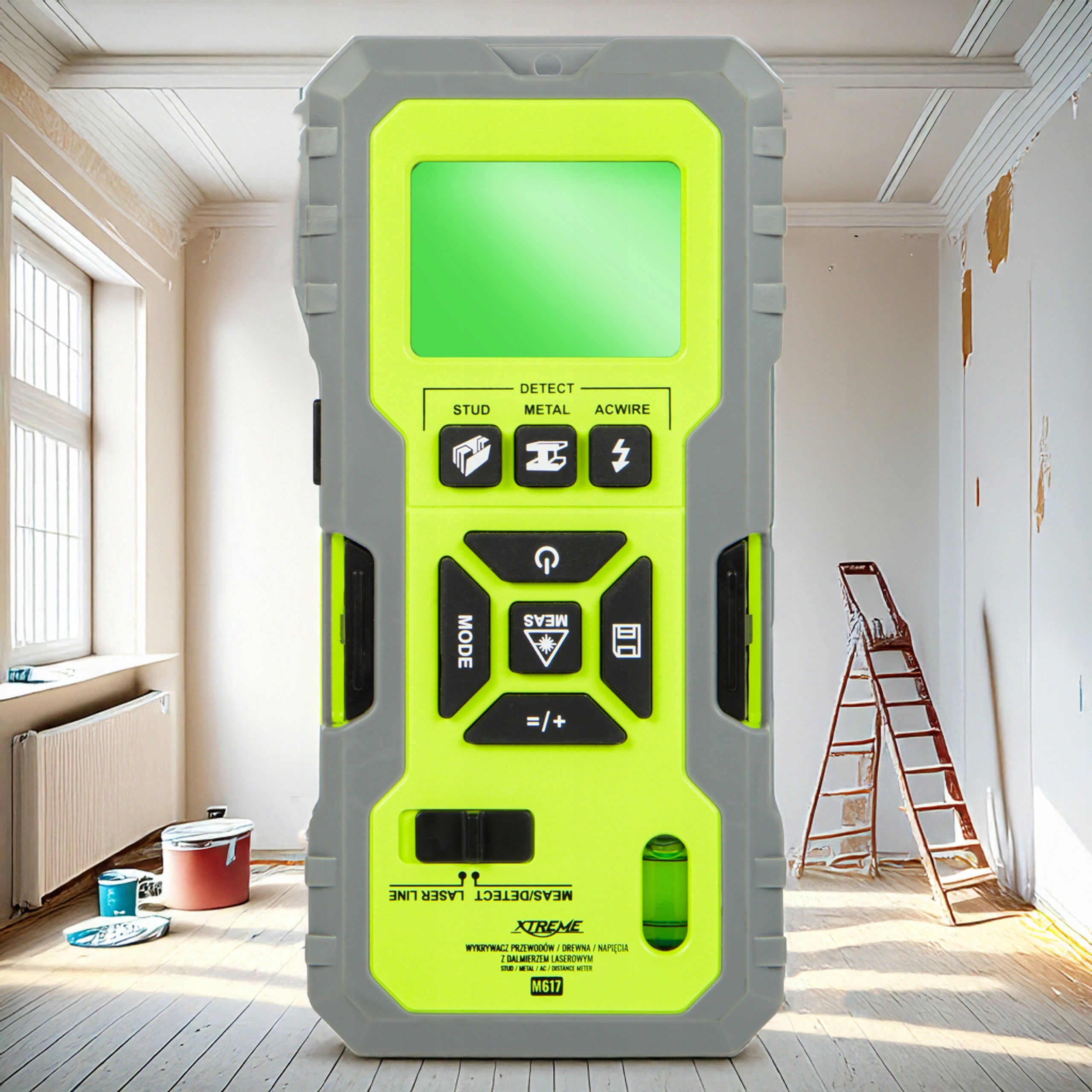 DETECTOR 5IN1 WOOD DETECTOR METAL TENSION WIRES LASER RANGEFINDER Power supply batteries