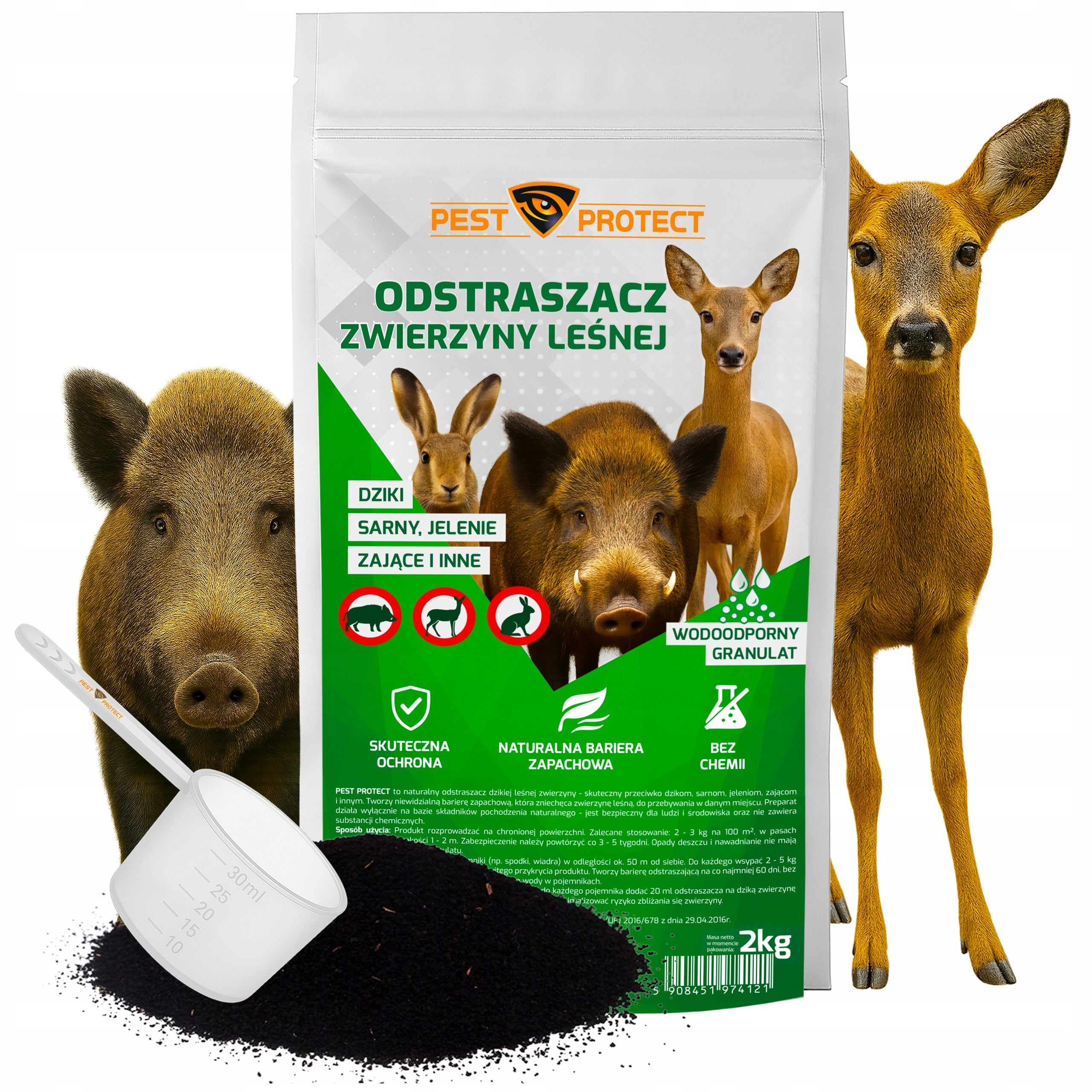 DETERRENT REMEDY FOR WILD ROE DEER HARE GRANULES PEST PROTECT