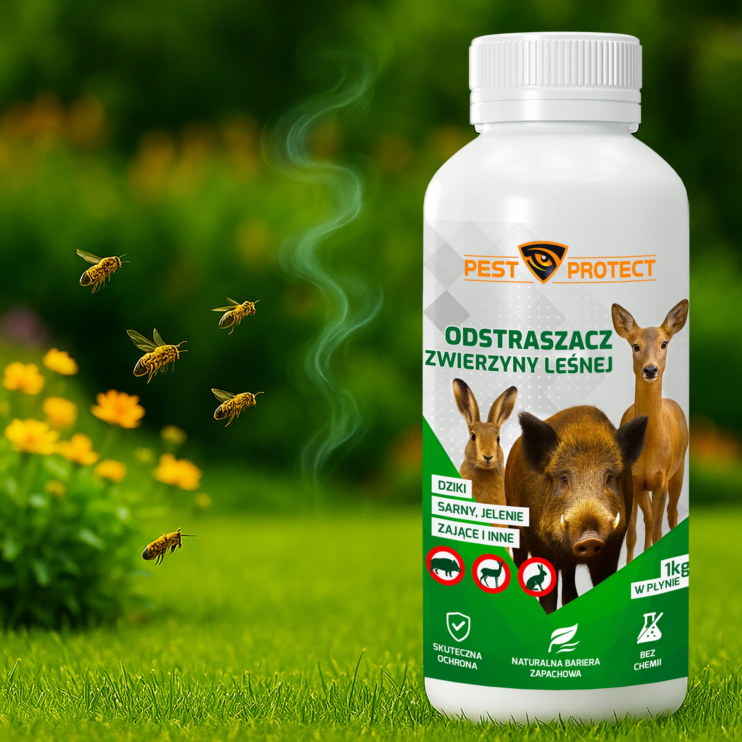 DETERRENT REMEDY FOR WILD ROE DEER HARE LIQUID PEST PROTECT Kind repellent