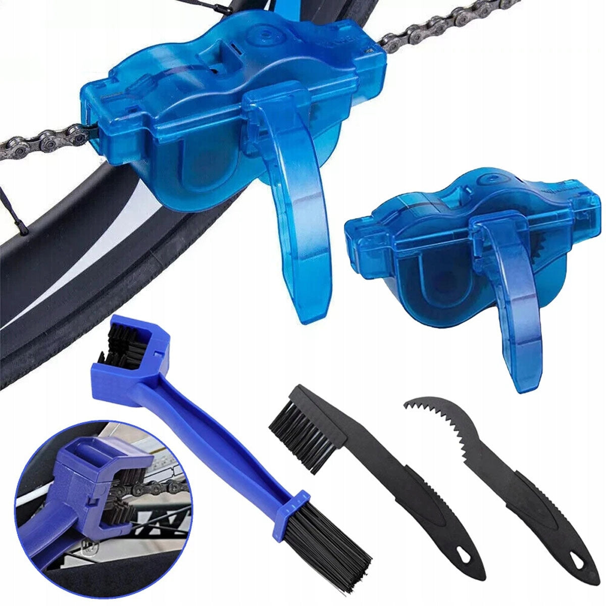 DEVICE FOR CLEANING AND LUBRICATING THE CHAIN DEVICE BICYCLE MACHINE