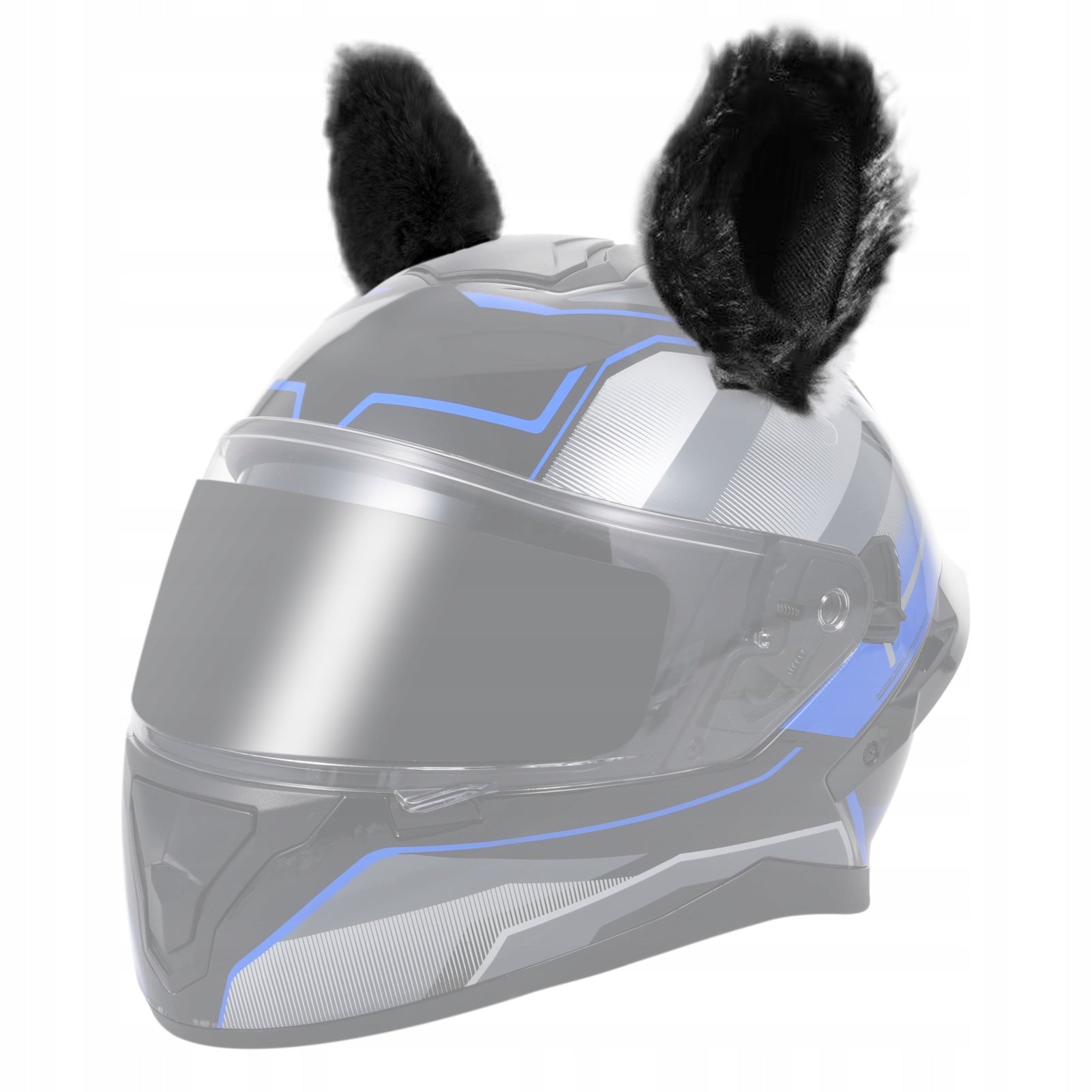 DEVIL CAT EARS FOR MOTORCYCLE HELMET FOR CHILDREN'S BICYCLE HELMET BLACK