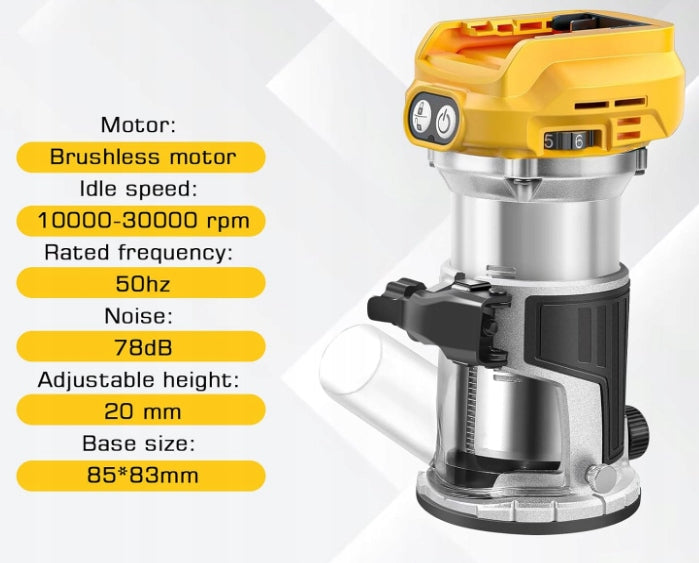 DEWALT 18V 800W CORDLESS WOOD MILLING MACHINE WIRELESS ROUTER Manufacturer code Bez marki