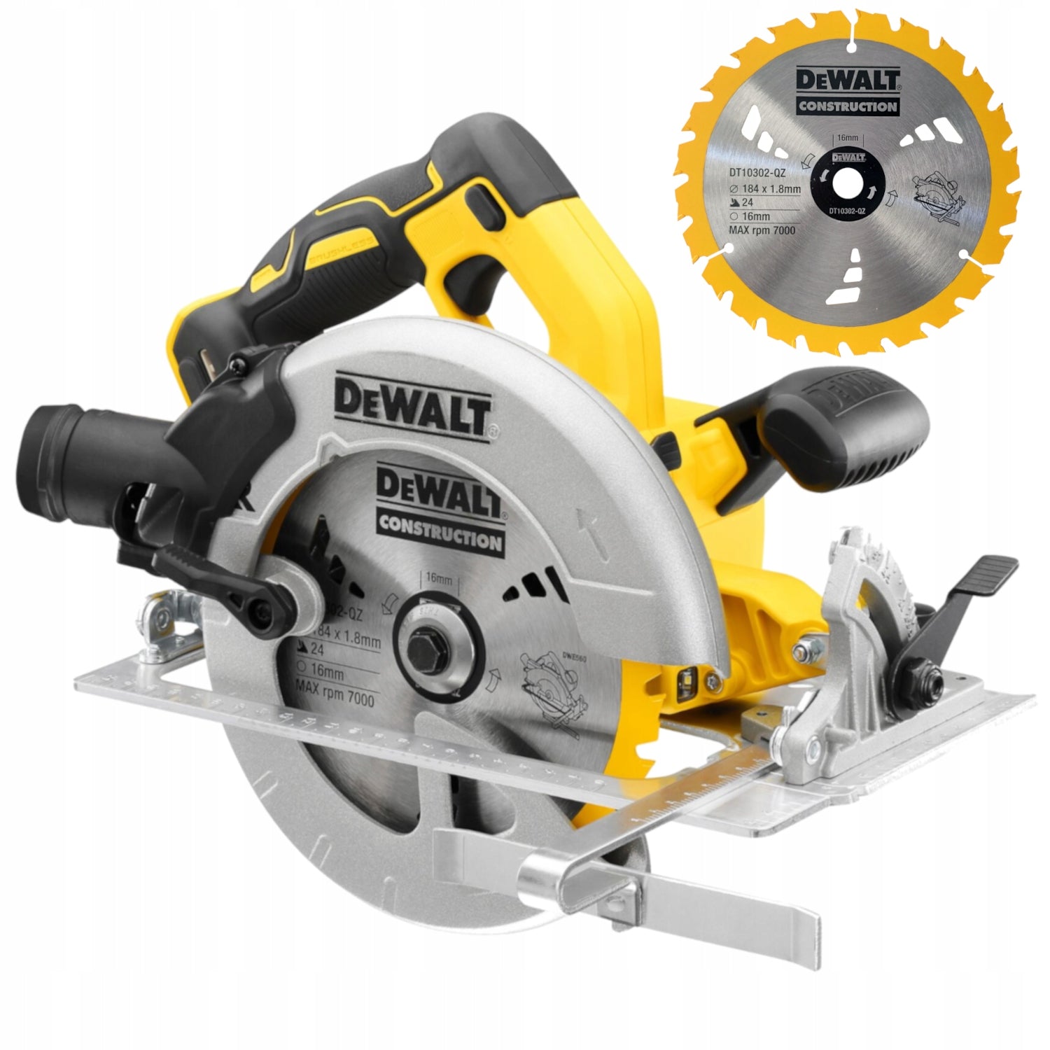 DEWALT Brushless circular saw 18V 184mm body DCS570N