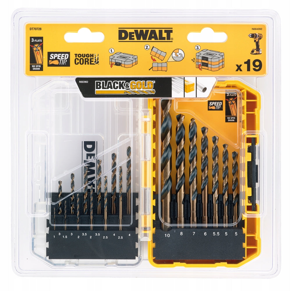 DEWALT METAL DRILL SET 19 PARTS DT70728 Brand DeWalt