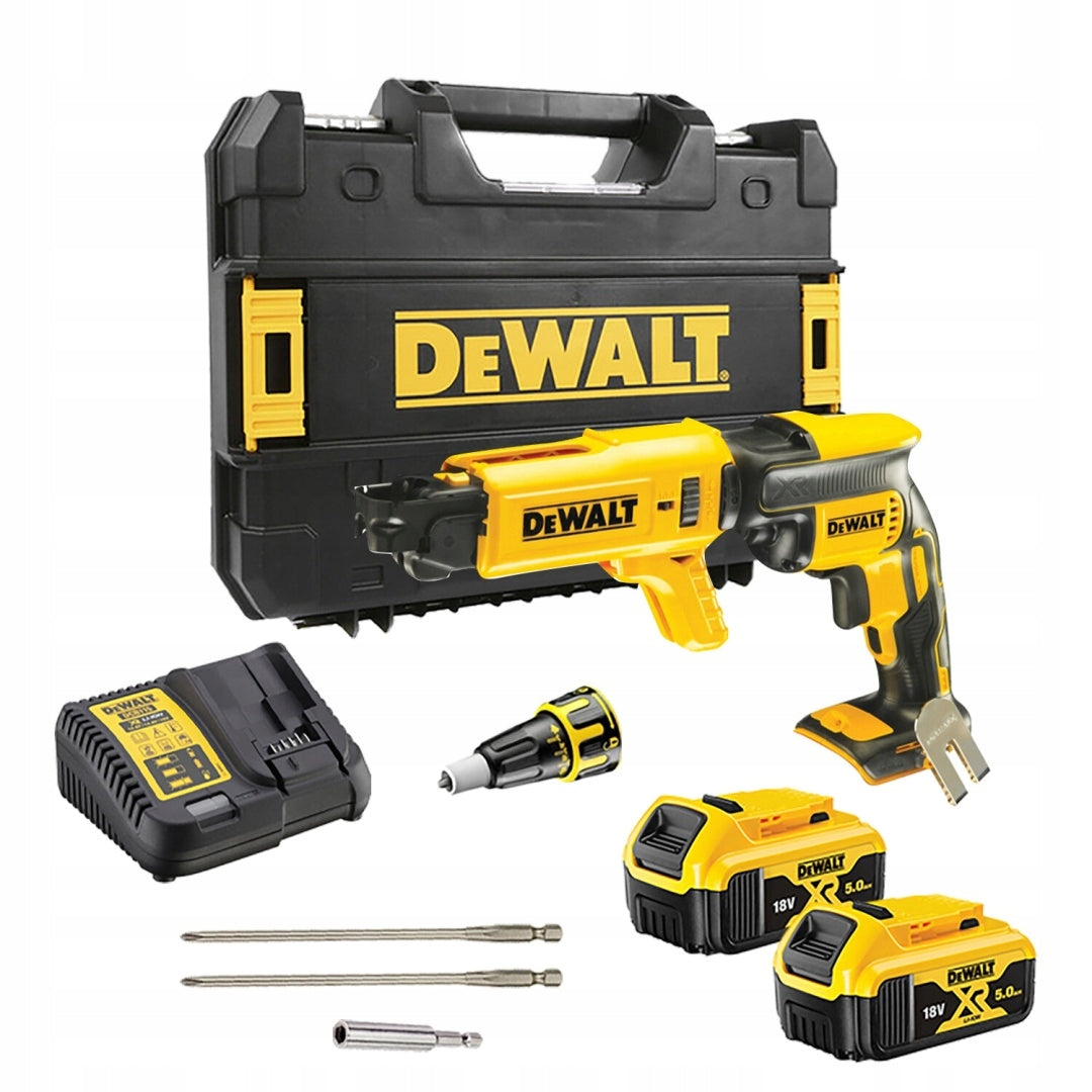 DEWALT SCREWDRIVER FOR PLATES G-K CARTON-GYPSUM Box 2x5Ah + Battery DEWALT