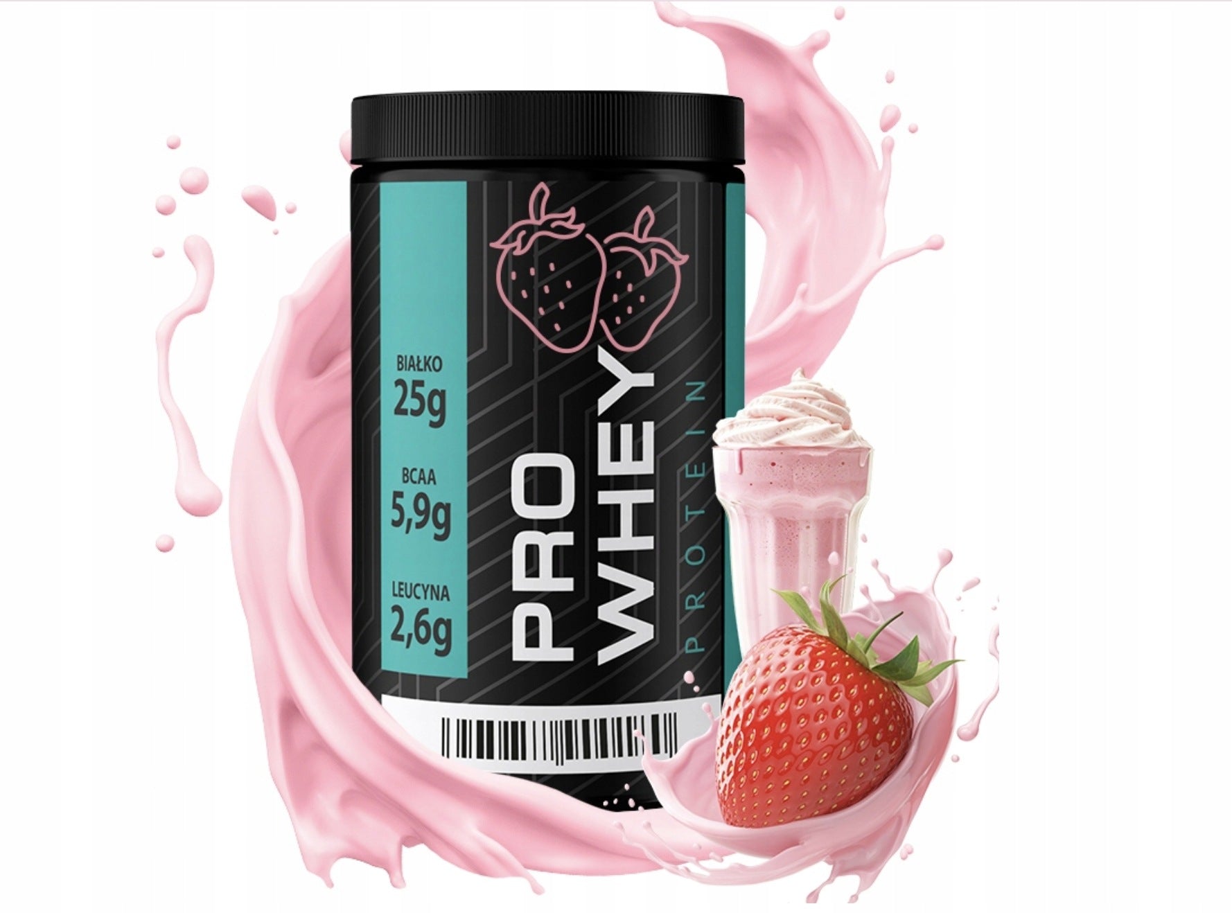 DFN Dynafit Pro Whey Protein 300g WPC PROTEIN STRAWBERRY SHAKE DYMATIZE WITHOUT