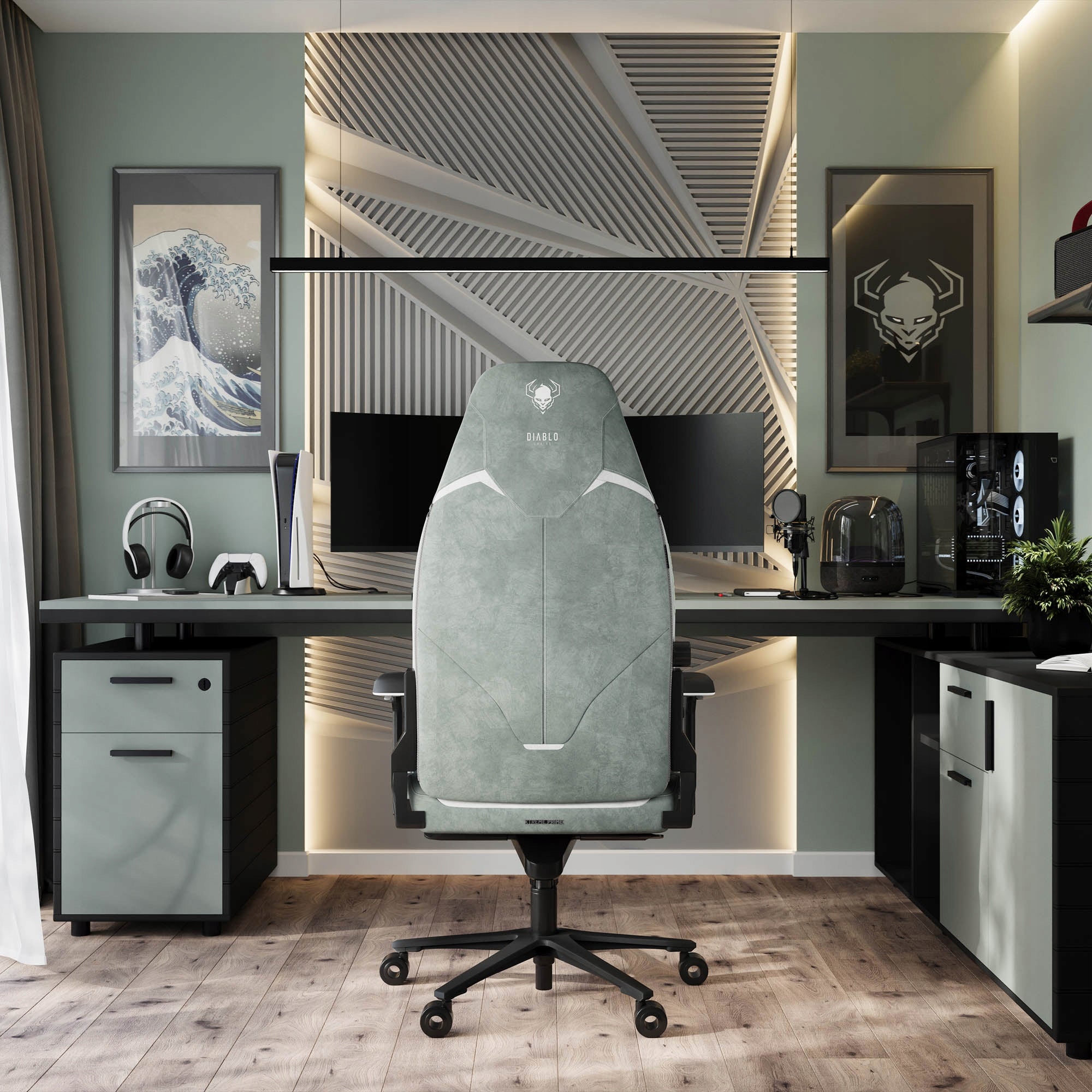 DIABLO X.EYE PRIME Normal Size Gaming Chair, Gothic Green Brand Diablo Chairs