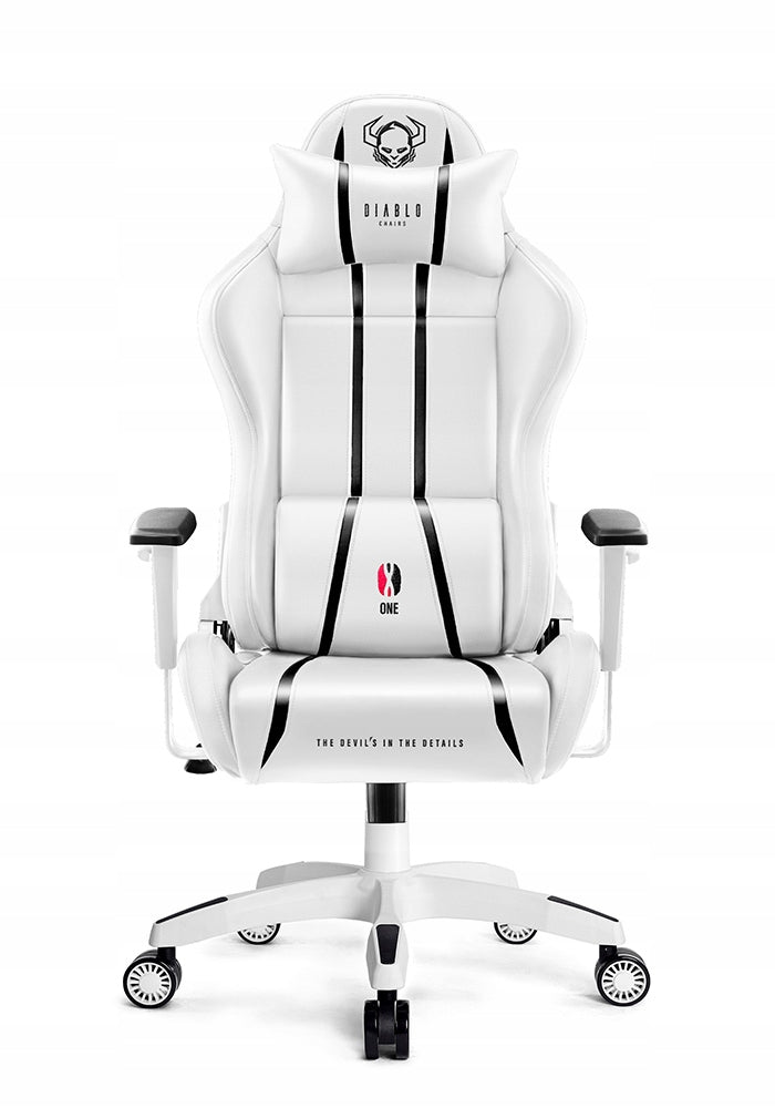 DIABLO X-One 2.0 Normal Size Eco Leather Gaming Chair: White & Black Packaging status original