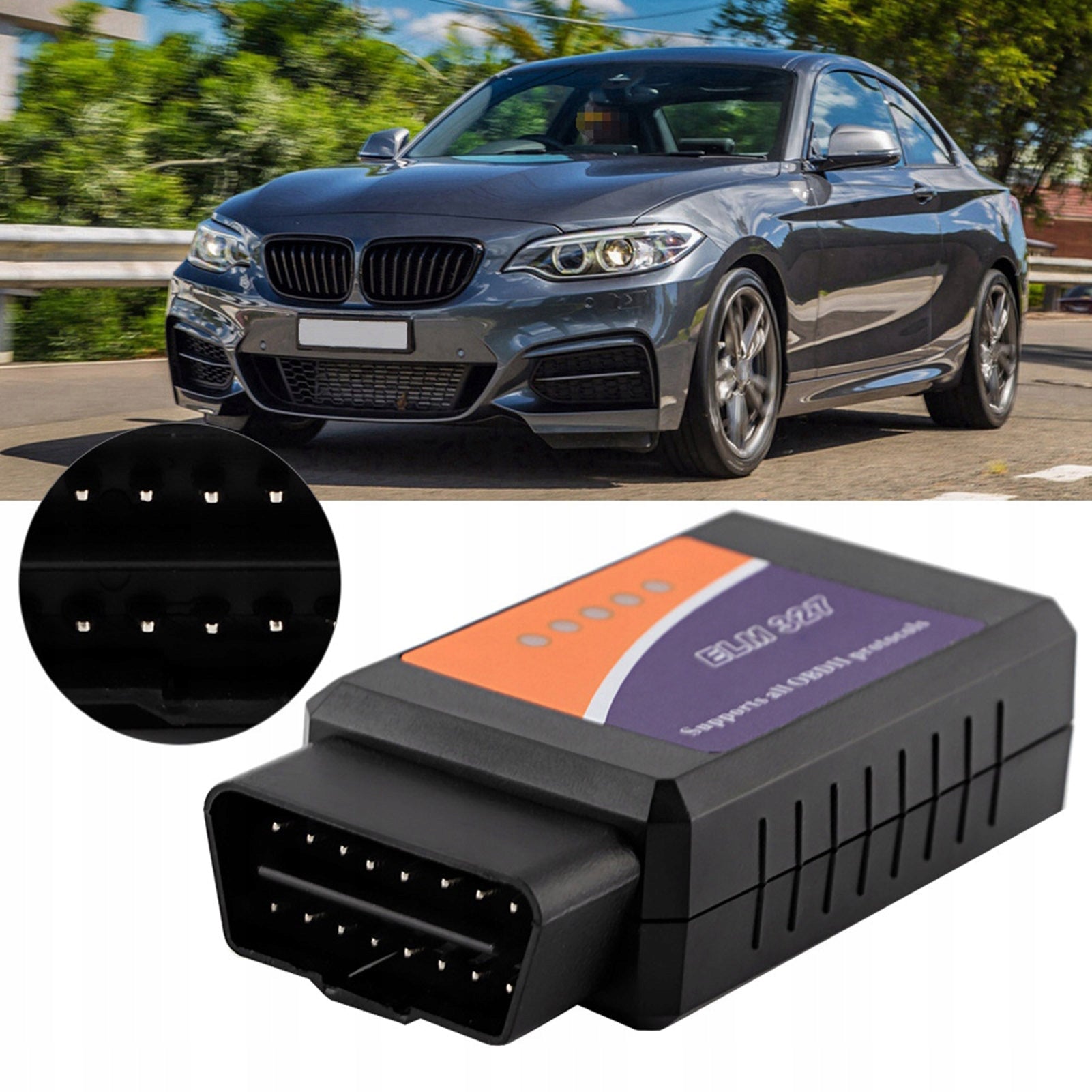 DIAGNOSTIC INTERFACE ELM327 TESTER OBD2 FULL PROTOCOL 1.5 VERSION EQUIPMENT Manufacturer code QC19304