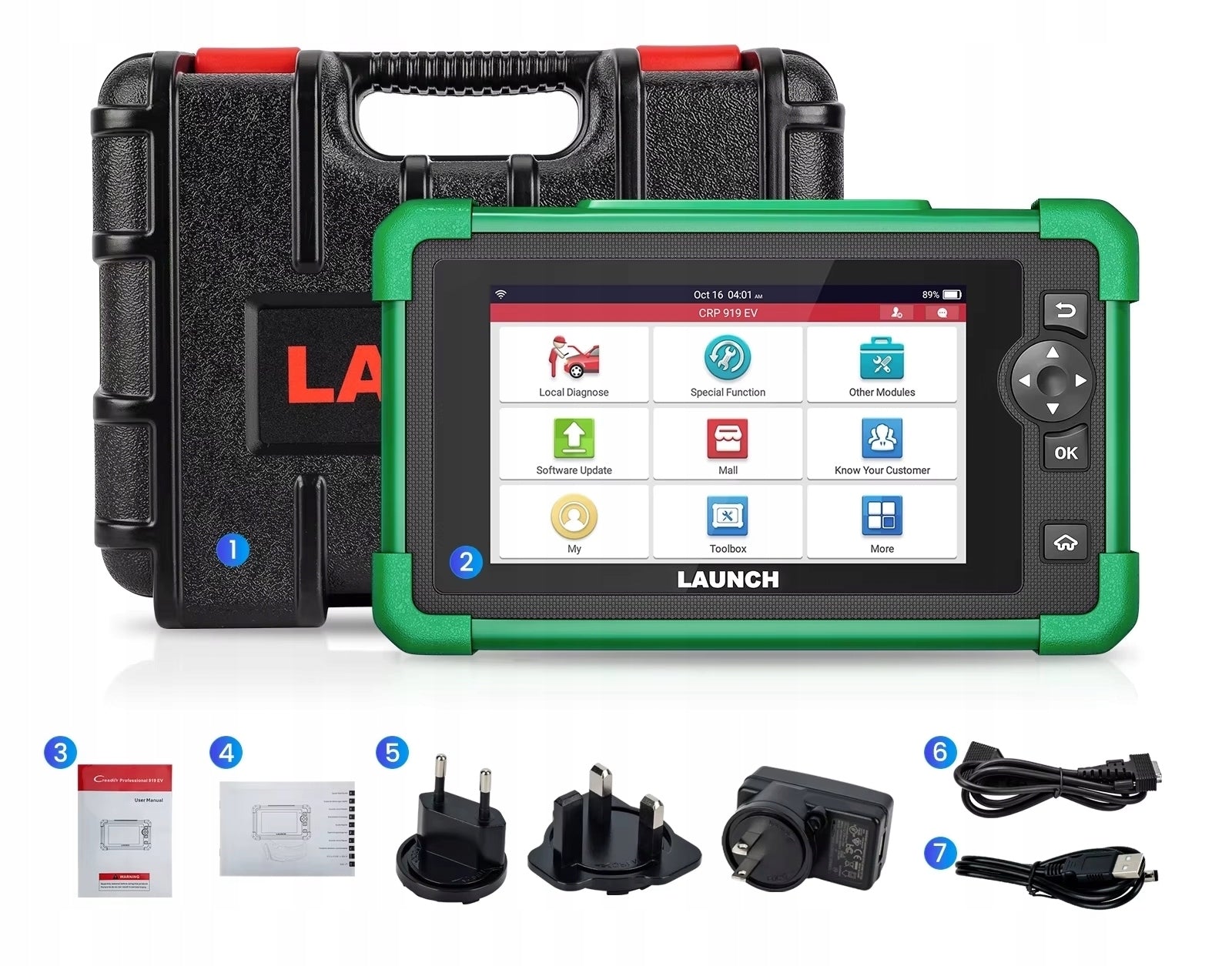 DIAGNOSTIC INTERFACE FOR ELECTRIC CARS LAUNCH CRP919 EV BATTERY