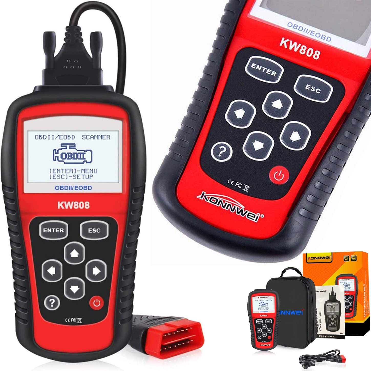 DIAGNOSTIC INTERFACE KW808 KONNWEI SCANNER OBD2