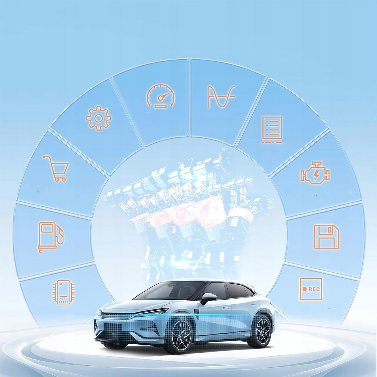 DIAGNOSTIC INTERFACE KW905 OBD2 BLUETOOTH 5.0 TESTER Manufacturer code 6911410378730
