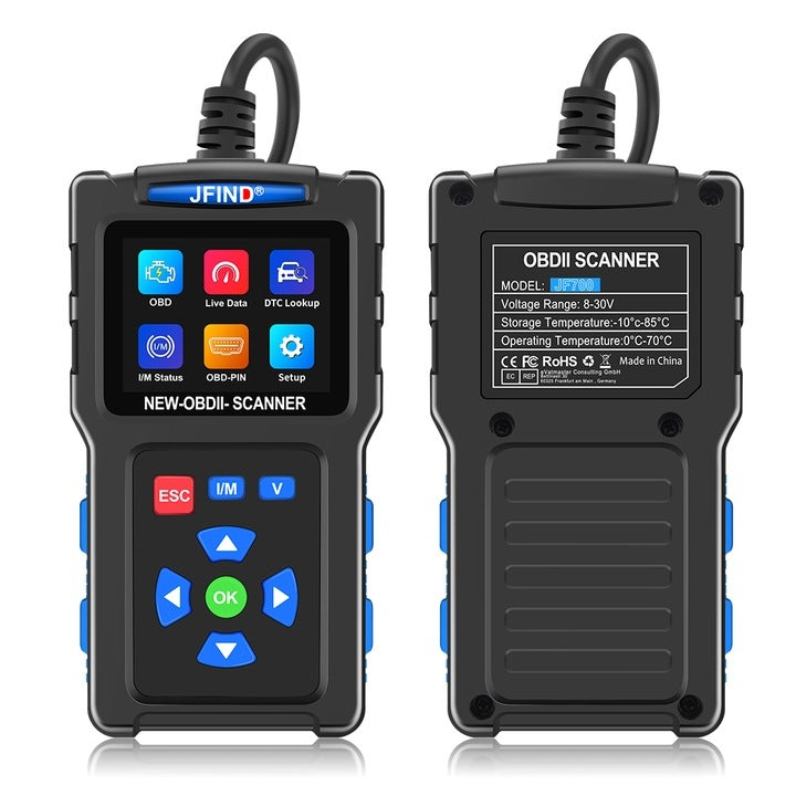 DIAGNOSTIC INTERFACE OBD2 TESTER Polish ERROR SCANNER CHECK Manufacturer code Tester JF700 z polskim menu