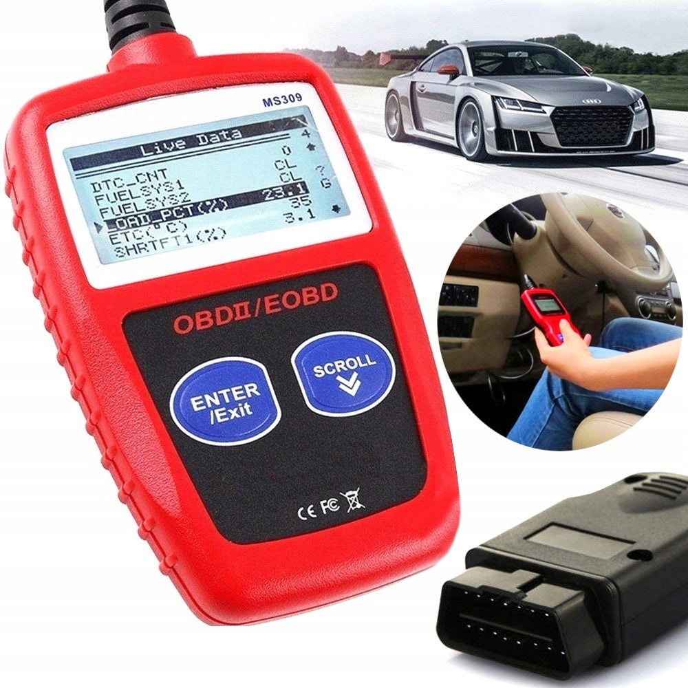 DIAGNOSTIC INTERFACE SCANNER MS309 OBD2 OBDII READING ERASURE ERRORS