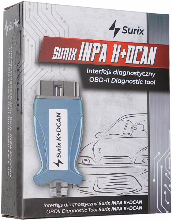 DIAGNOSTIC INTERFACE SURIX USB CABLE FOR BMW INPA ISTA 3K + DCAN OBD2 Brand Surix