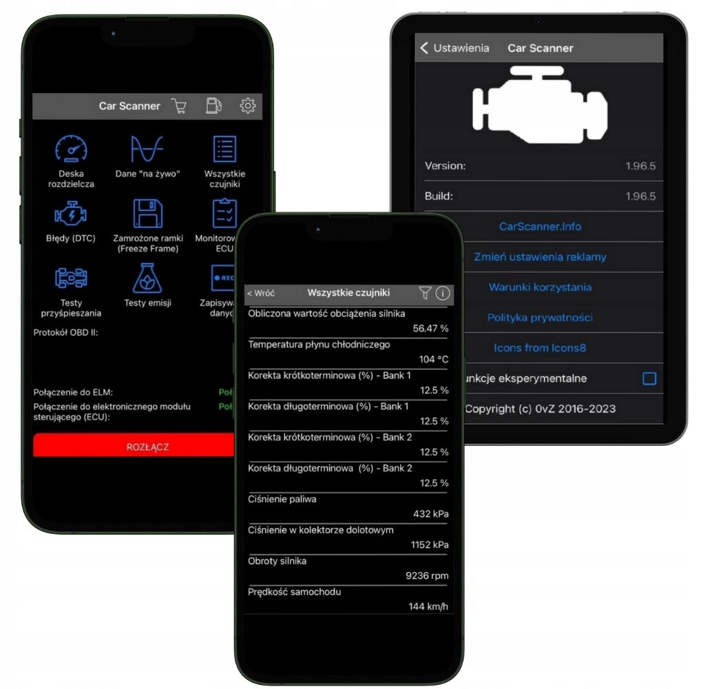 DIAGNOSTIC INTERFACE TESTER ELM327 OBD2 BLUETOOTH 5.0 ANDROID iOS Polish Brand no brand