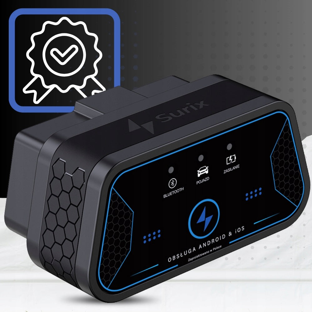 DIAGNOSTIC INTERFACE TESTER ELM327 OBD2 BLUETOOTH iOS ANDROID Polish Brand Surix