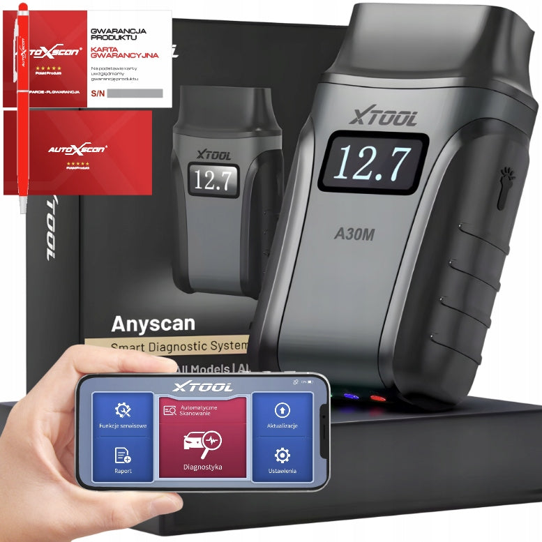 DIAGNOSTIC INTERFACE XTOOL A30M FULL Bluetooth smartphone iOS Android PL