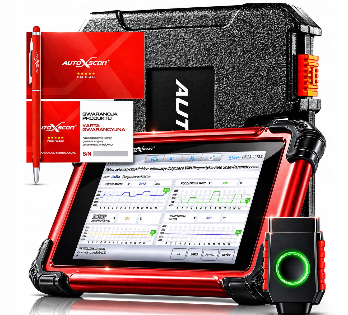 DIAGNOSTIC TESTER AUTOXSCAN RS860 PRO Polish 3 years of ANDROID update