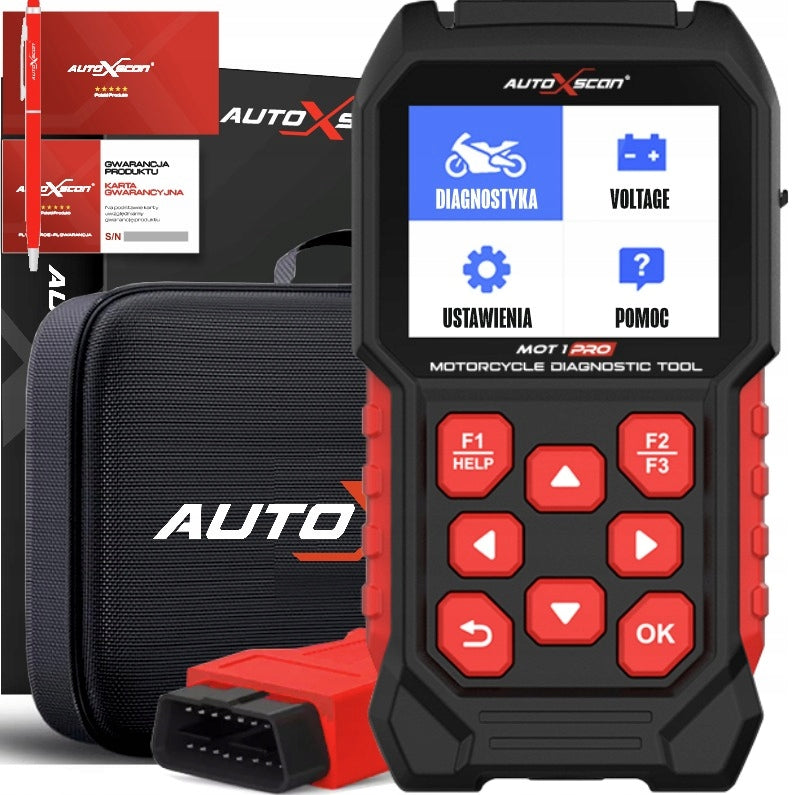DIAGNOSTIC TESTER MOTORCYCLE BMW MOT1PRO + ADAPTERS LANGUAGE Polish! Brand AutoXscan