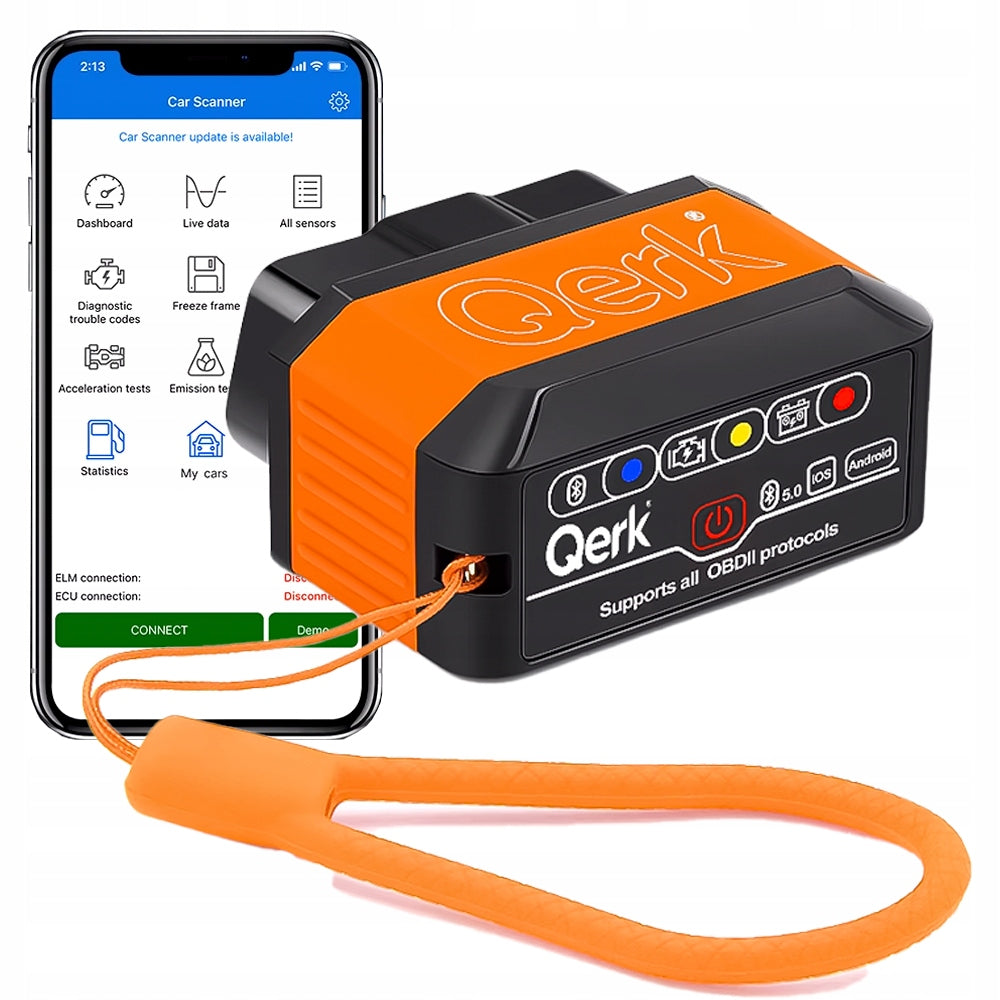 DIAGNOSTIC TESTER OBD2 ELM327 BLUETOOTH 5.0 ERROR SCANNER QERK KW905