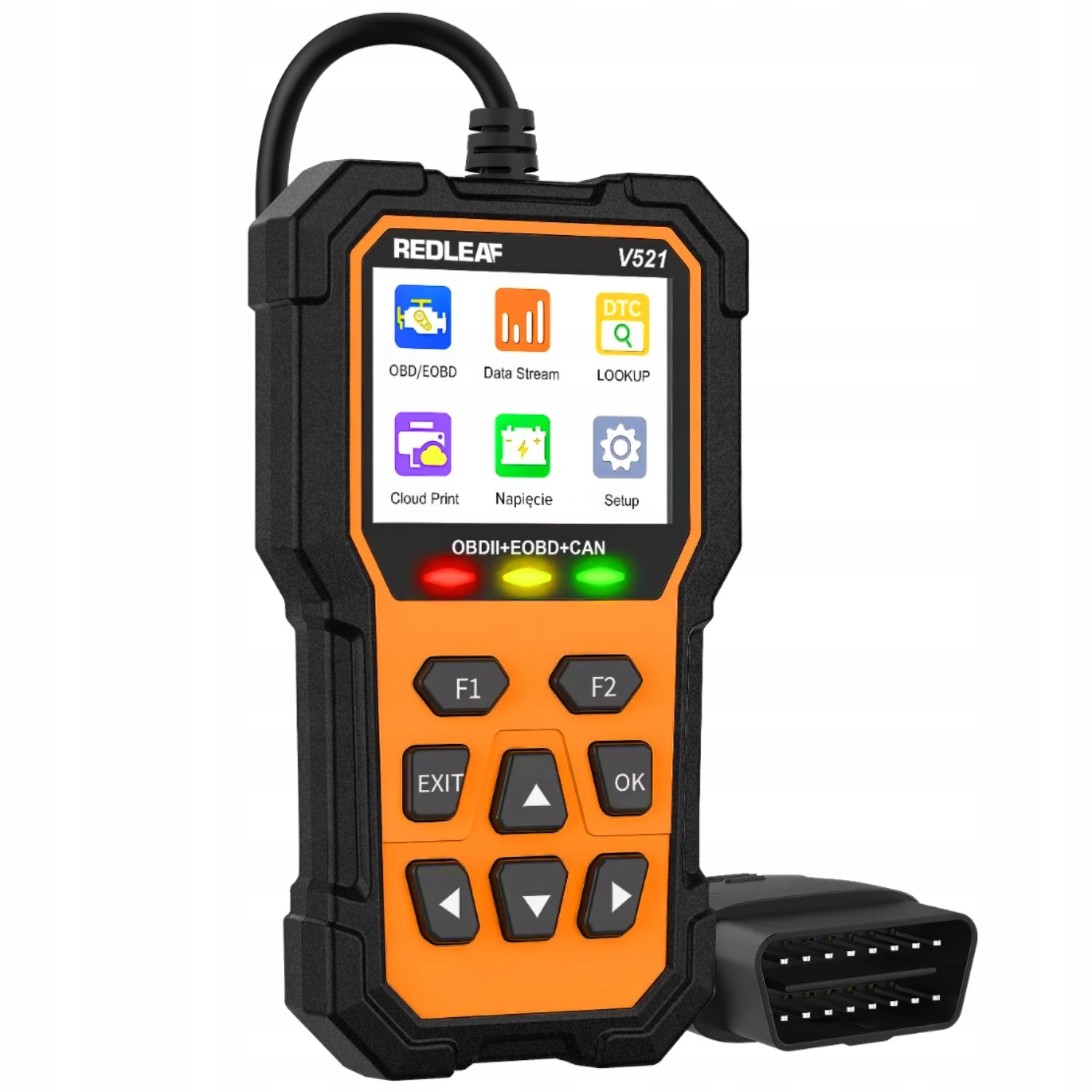 DIAGNOSTIC TESTER OBD2 INTERFACE ERROR SCANNER PASSENGER CARS LCD Polish
