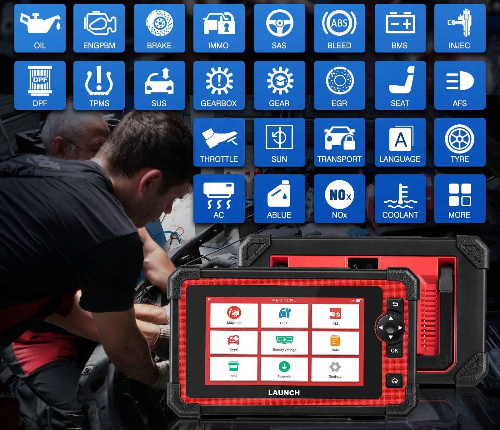 DIAGNOSTIC TESTER OBD2 LAUNCH CRP919E FULL PL Brand Launch