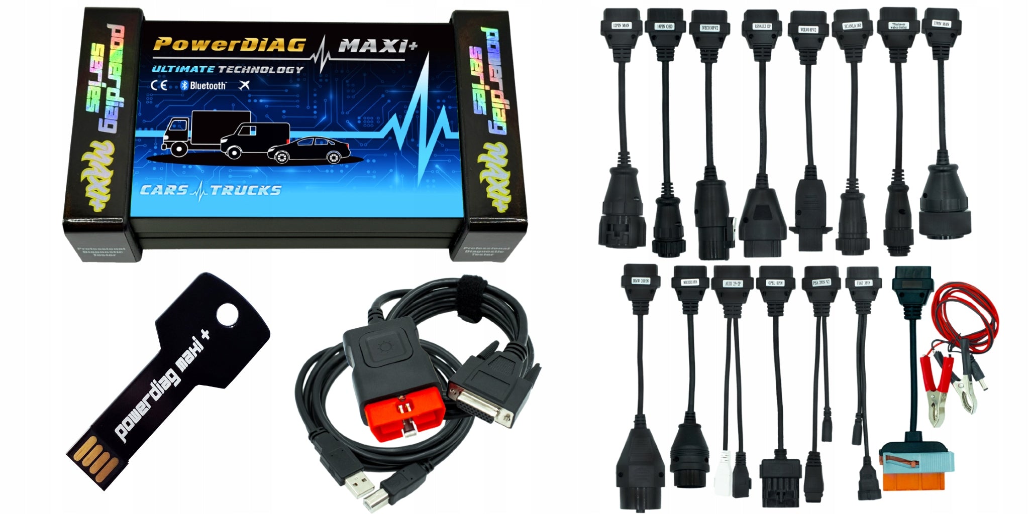 DIAGNOSTIC TESTER POWERDIAG MAXI+ ULTIMATE +16 PERSONAL TRUCK CABLES