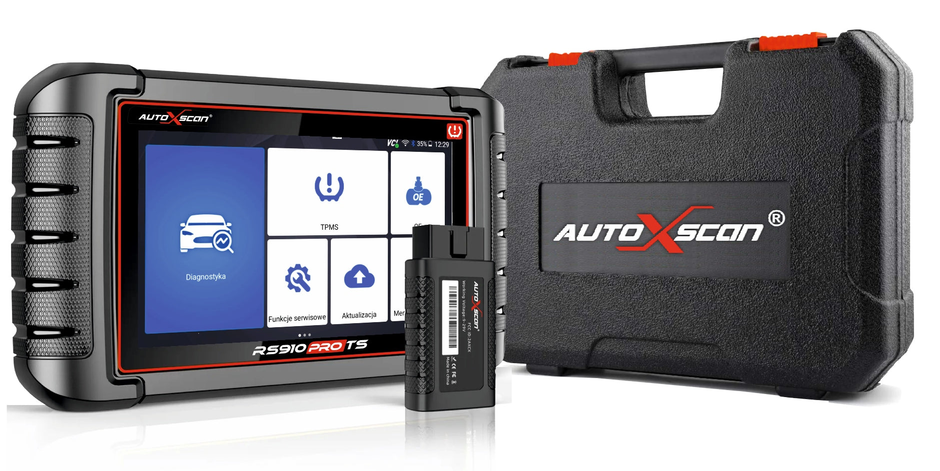 DIAGNOSTIC TESTER RS910 PRO TS SENSORS TPMS x4 Manufacturer code RS91OPROTS