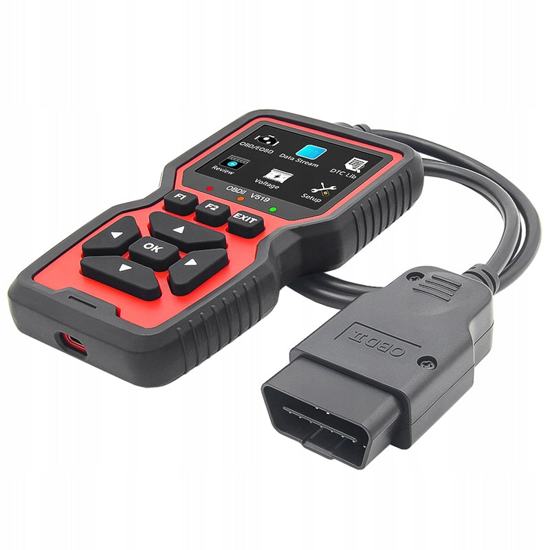 DIAGNOSTYCZNY TESTER INTERFEJS OBD2 SKANER UNIWERSALNY DO AUTA V519 Product weight with unit packaging 1 kg