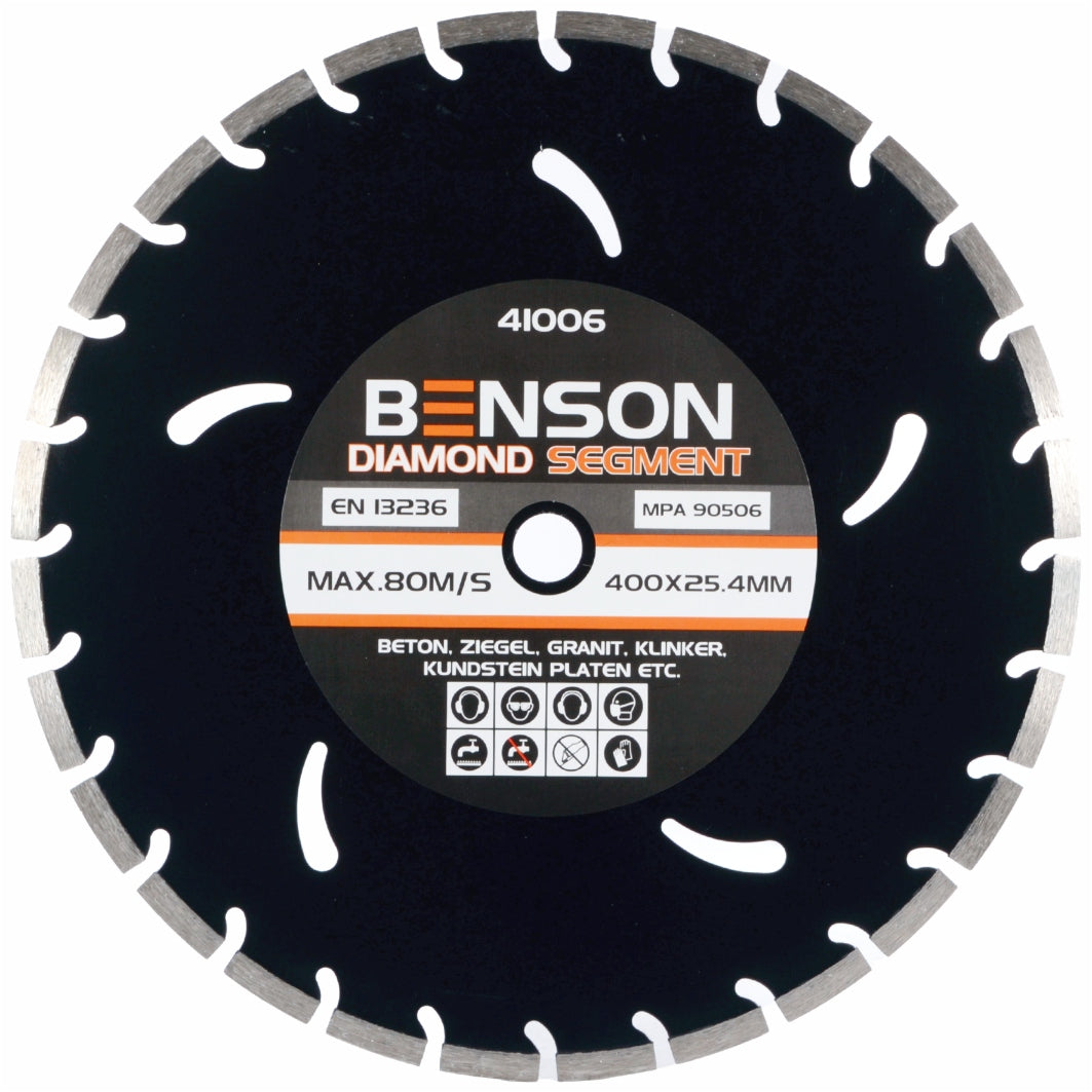DIAMOND BLADE BENSON 400X10X25,4 SEGMENT Brand Black